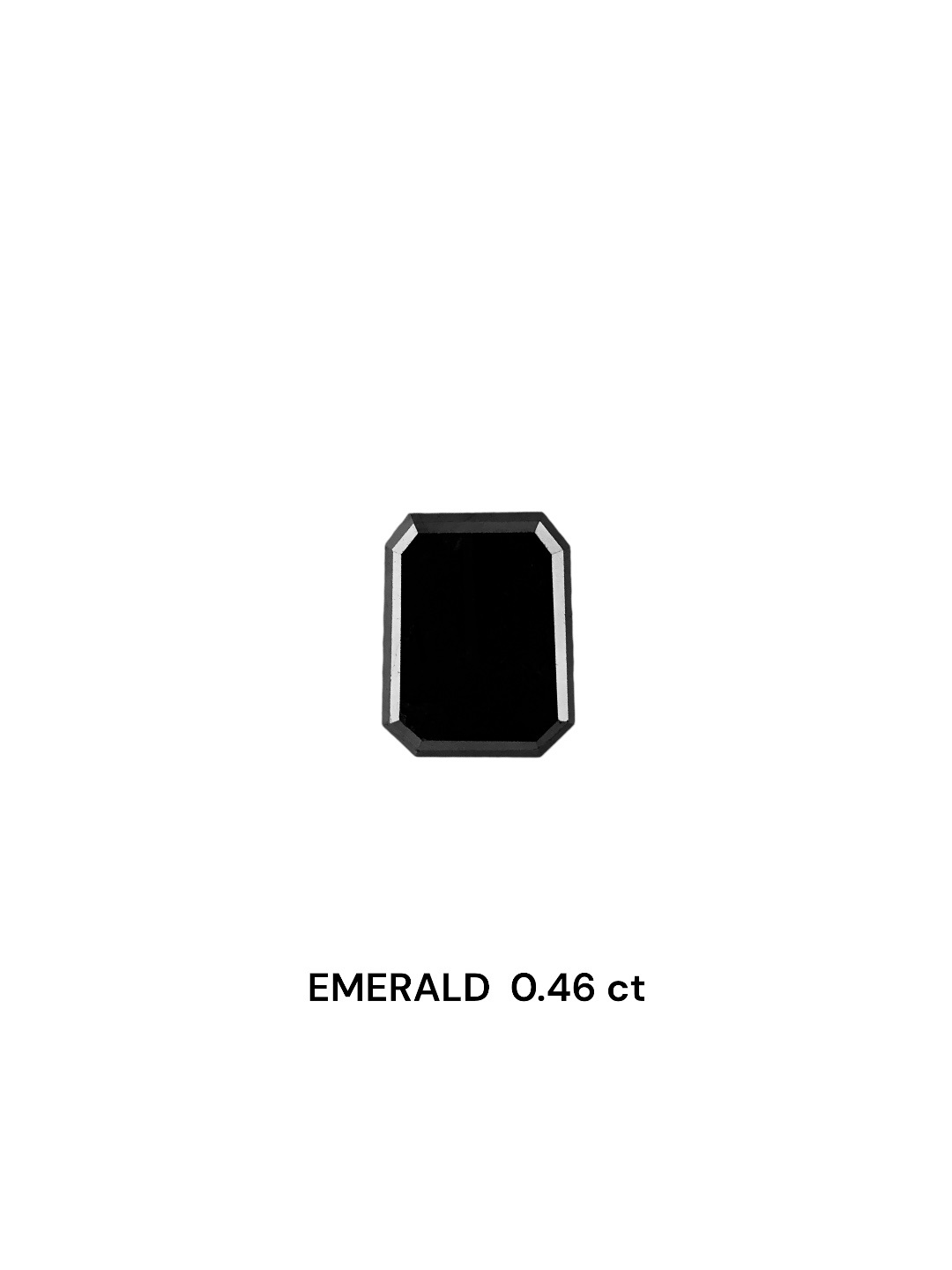 0.46 Carat Natural Fancy Black Emerald Diamond SE-7732T