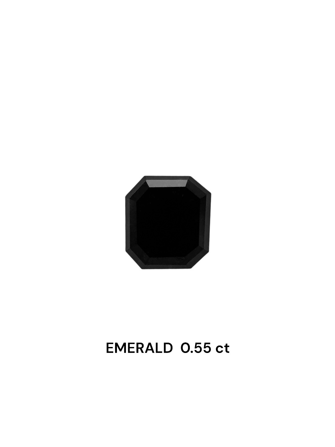 0.55 Carat Natural Fancy Black Emerald Diamond SE-7733T