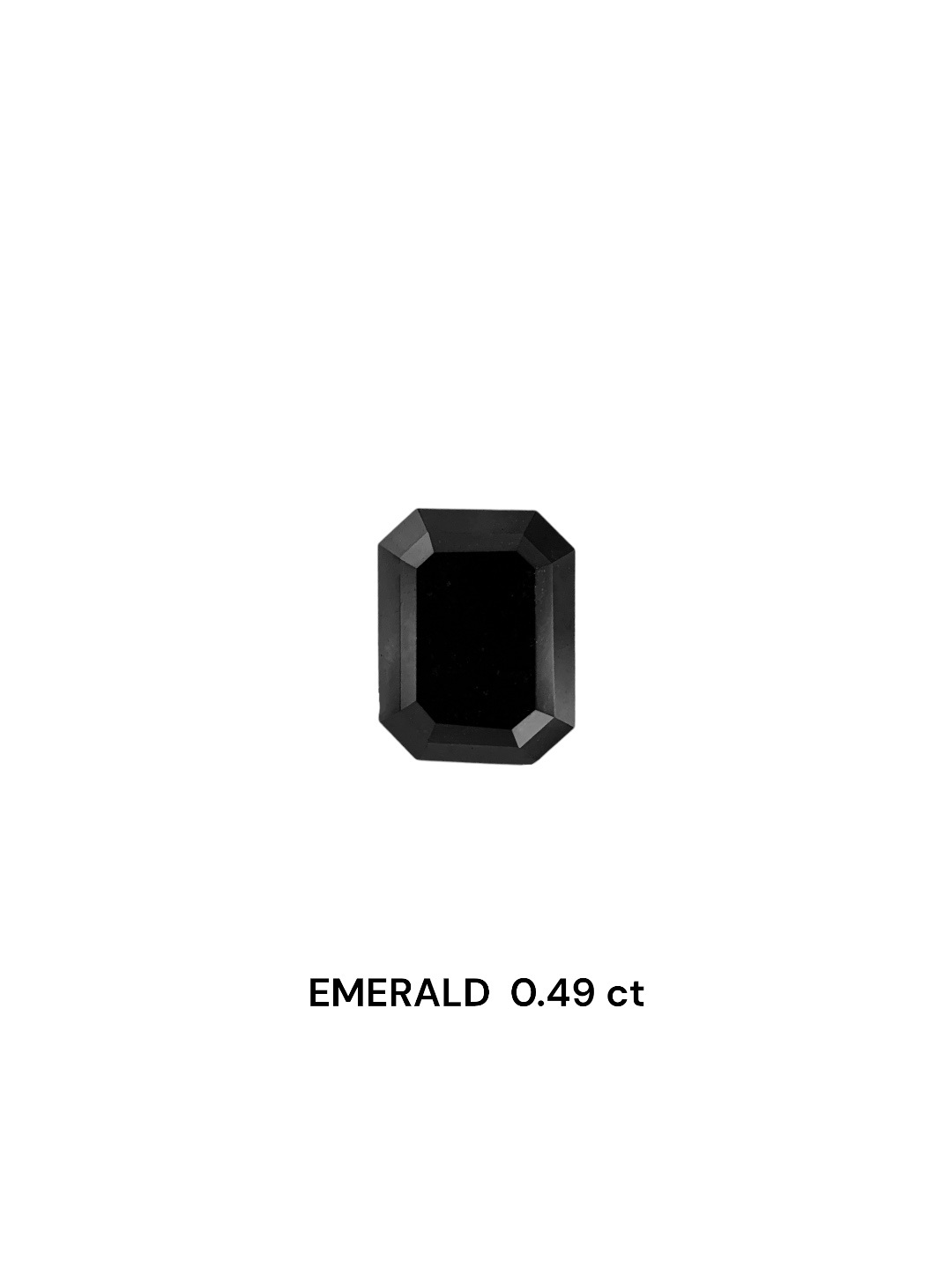 0.49 Carat Natural Fancy Black Emerald Diamond SE-7734T
