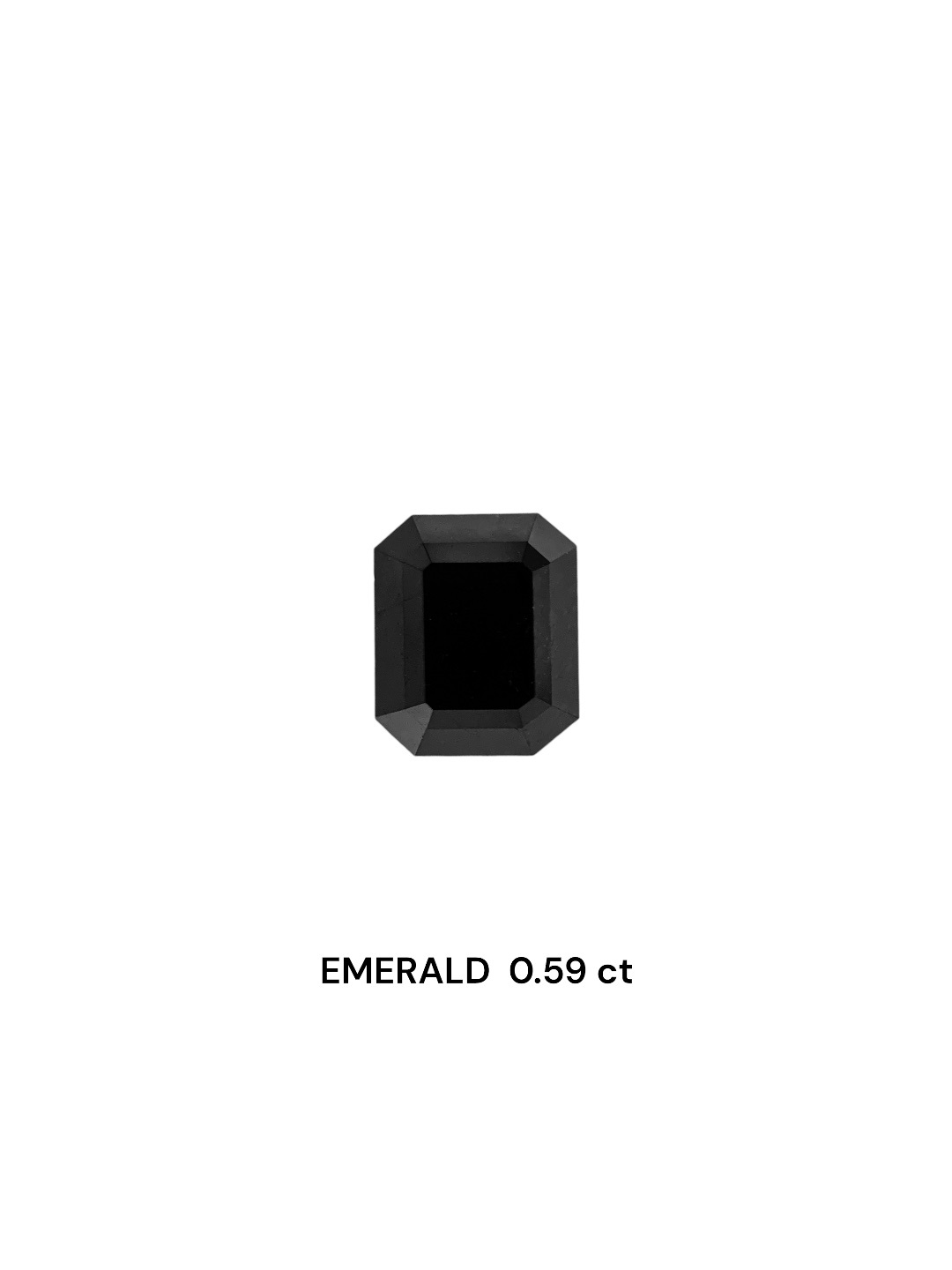 0.59 Carat Natural Fancy Black Emerald Diamond SE-7738T