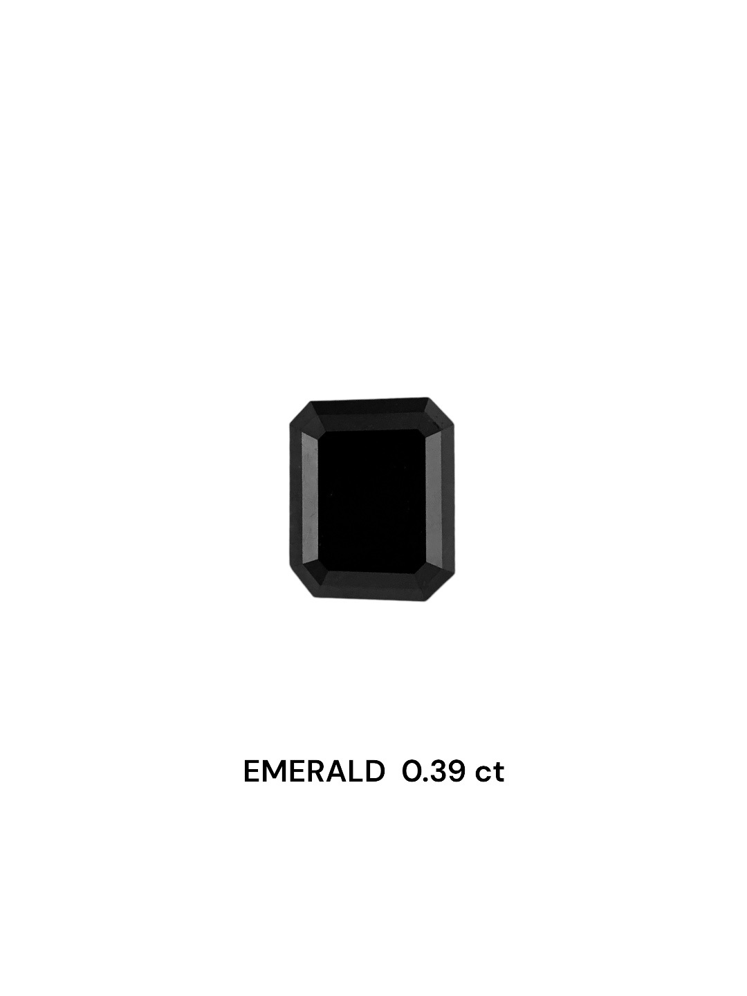 0.39 Carat Natural Fancy Black Emerald Diamond SE-7739T