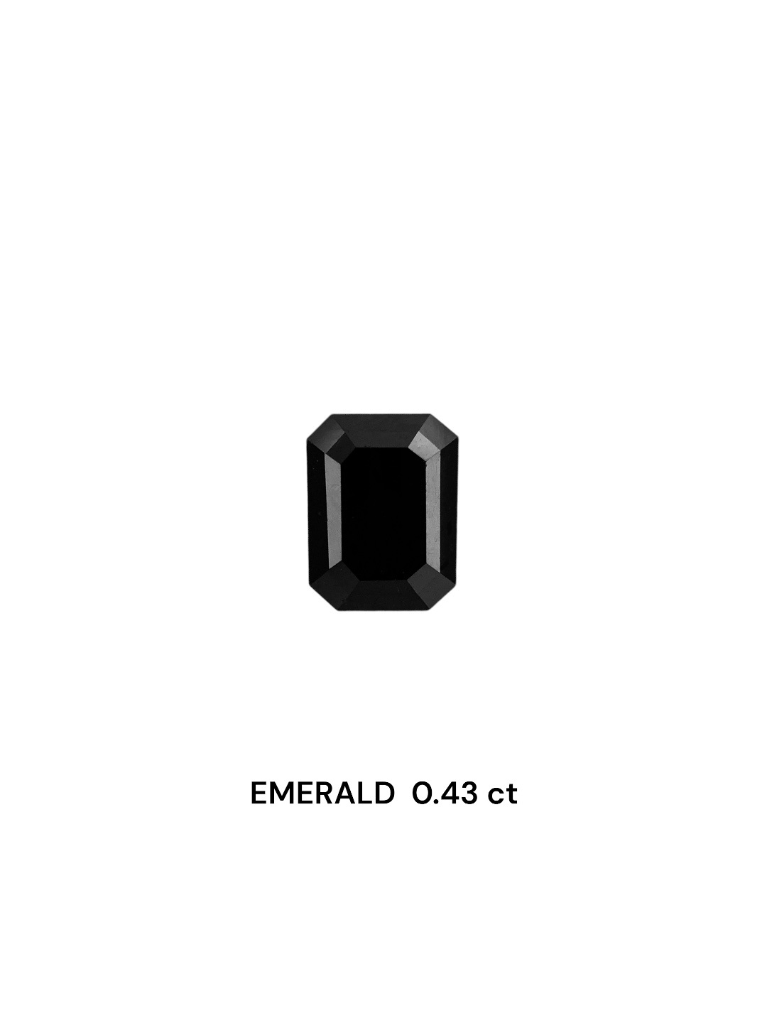 0.43 Carat Natural Fancy Black Emerald Diamond SE-7741T