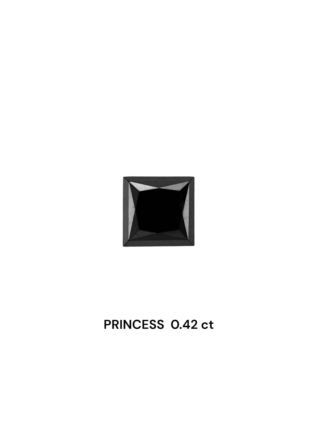 0.42 Carat Natural Fancy Black Princess Diamond SE-7749T