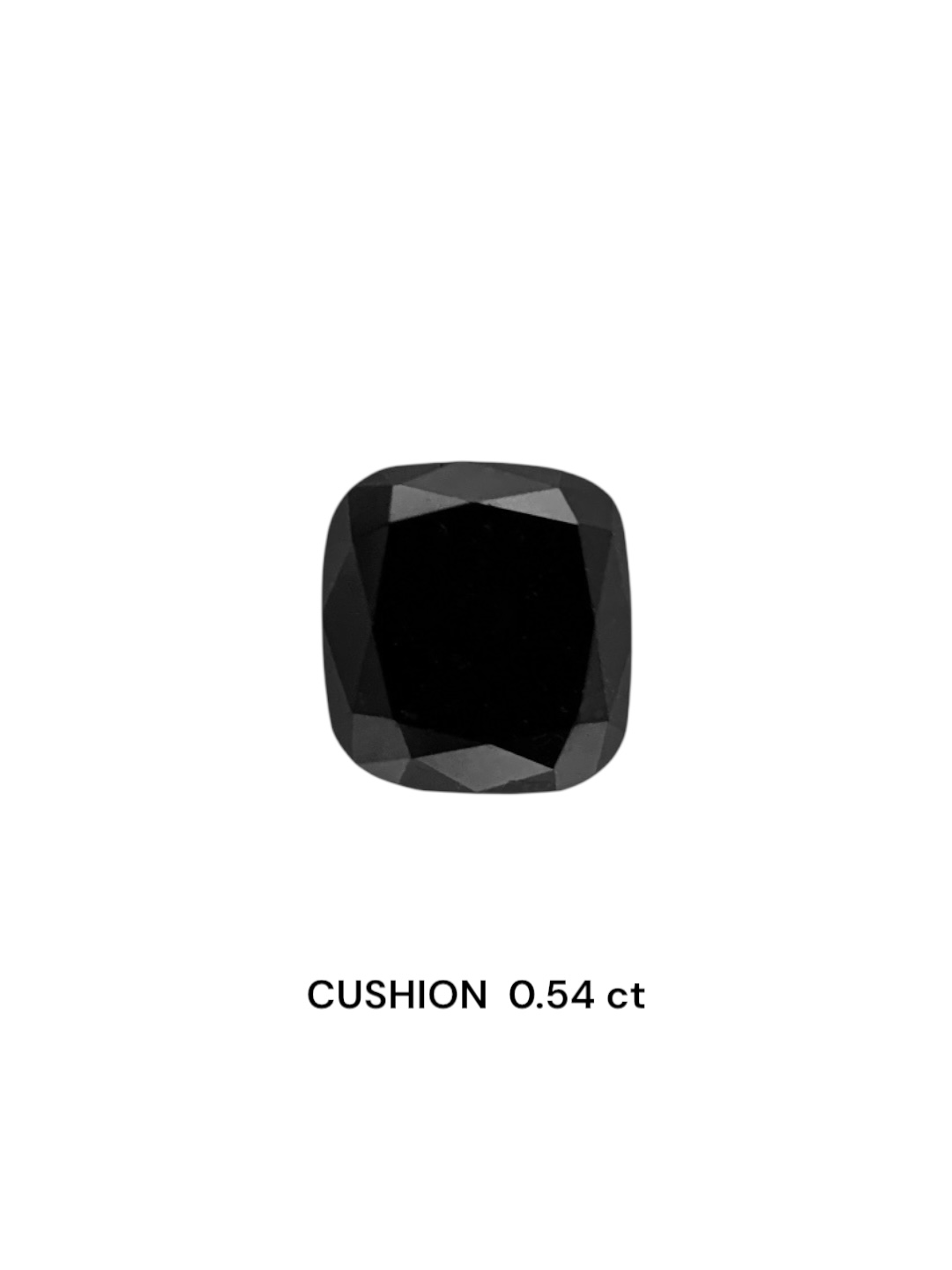 0.54 Carat Natural Fancy Black Cushion Diamond SE-7751T