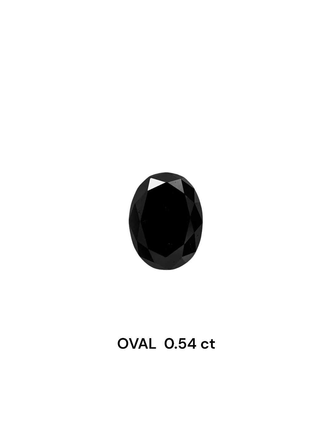 0.54 Carat Natural Fancy Black Oval Diamond SE-7752T