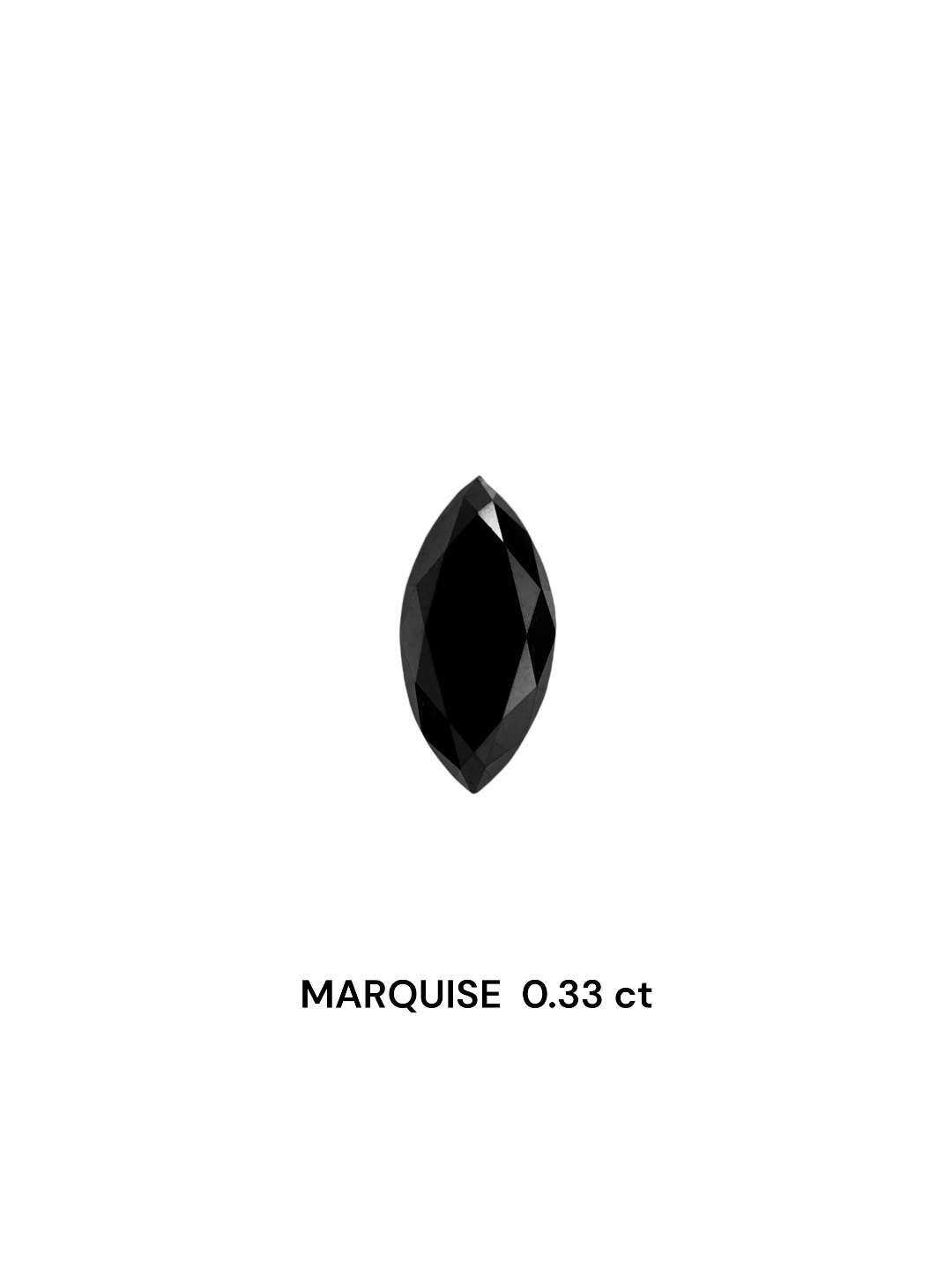 0.33 Carat Natural Fancy Black Marquise Diamond SE-7754T