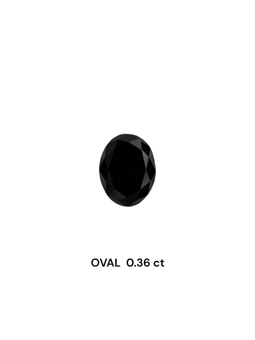 0.36 Carat Natural Fancy Black Oval Diamond SE-7755T