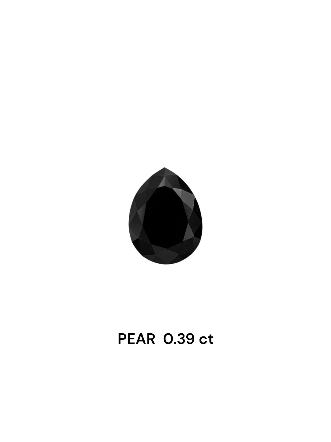 0.39 Carat Natural Fancy Black Pear Diamond SE-7757T