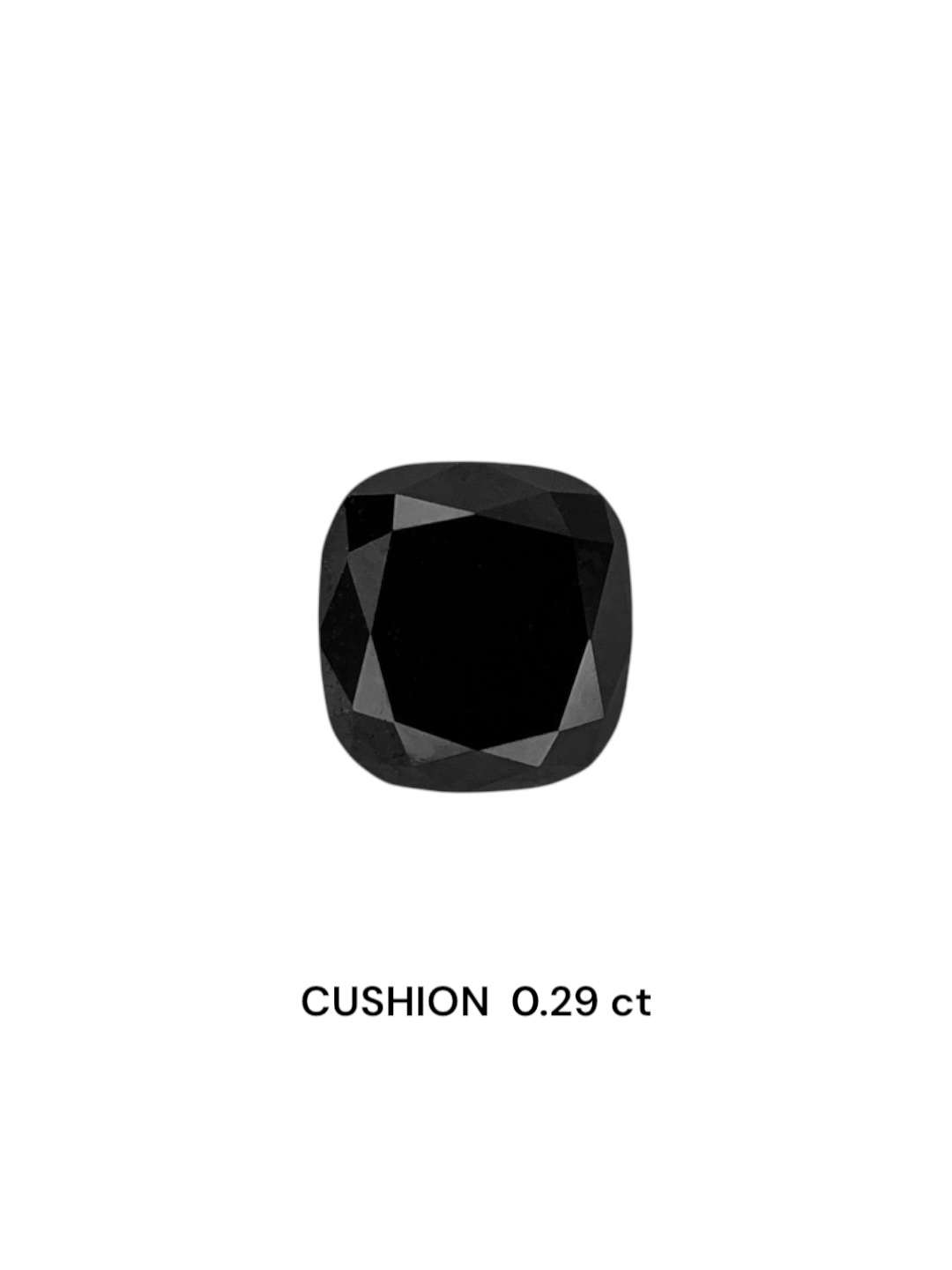 0.29 Carat Natural Fancy Black Cushion Diamond SE-7767T