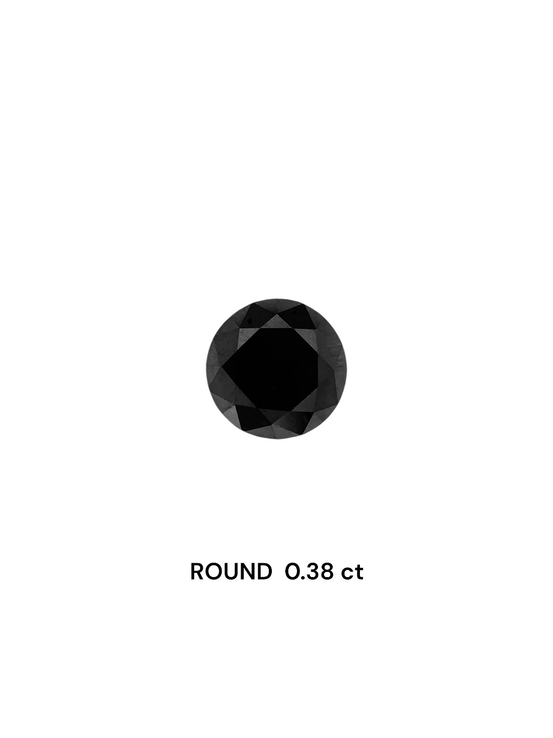 0.38 Carat Natural Fancy Black Round Diamond SE-7768T