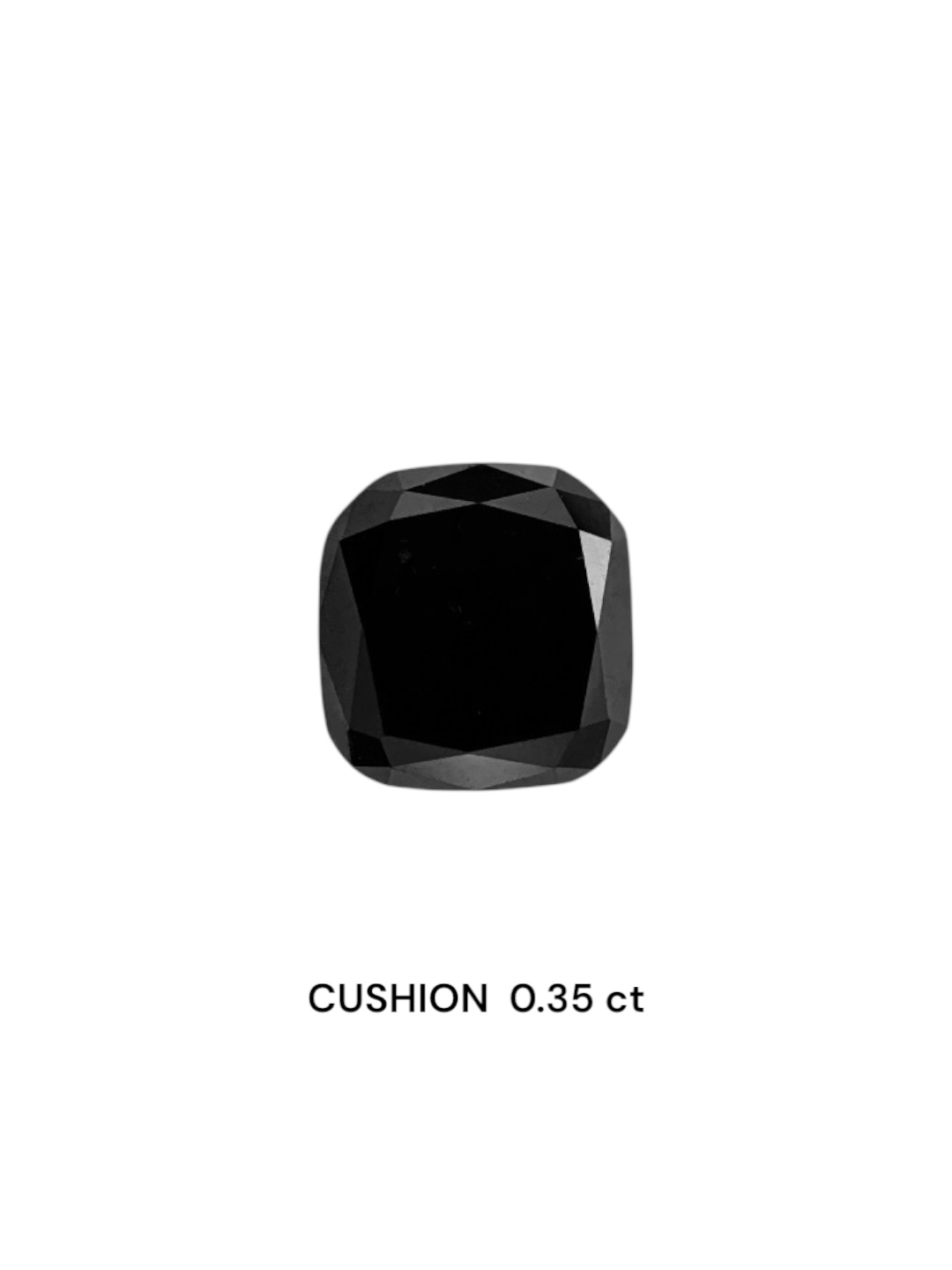 0.35 Carat Natural Fancy Black Cushion Diamond SE-7772T