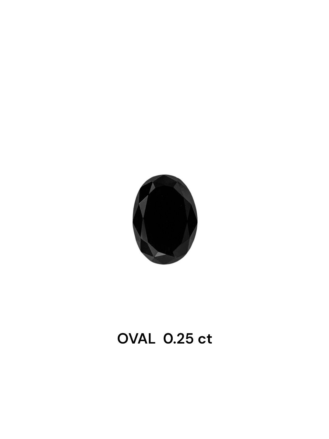 0.25 Carat Natural Fancy Black Oval Diamond SE-7773T