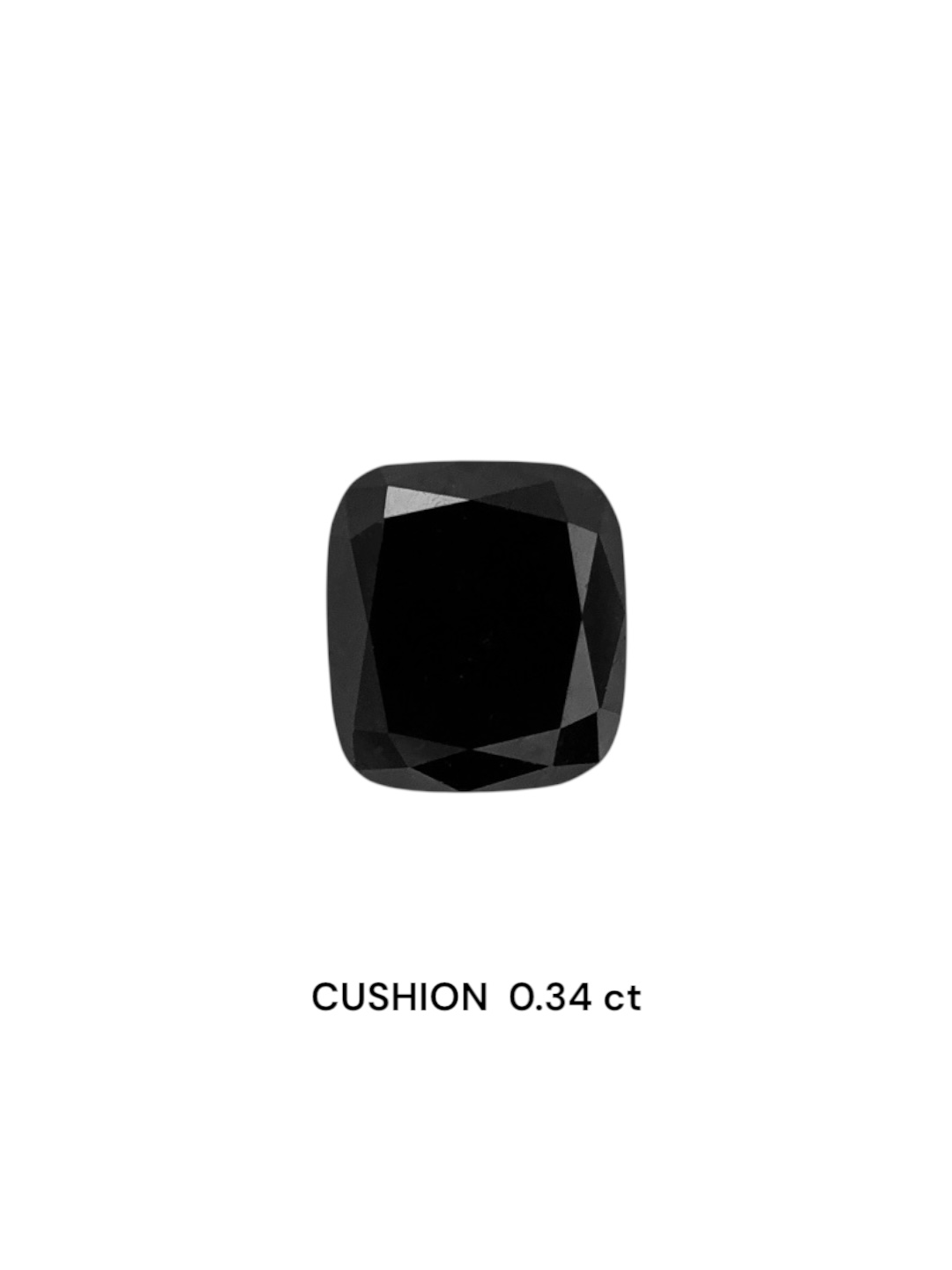 0.34 Carat Natural Fancy Black Cushion Diamond SE-7775T
