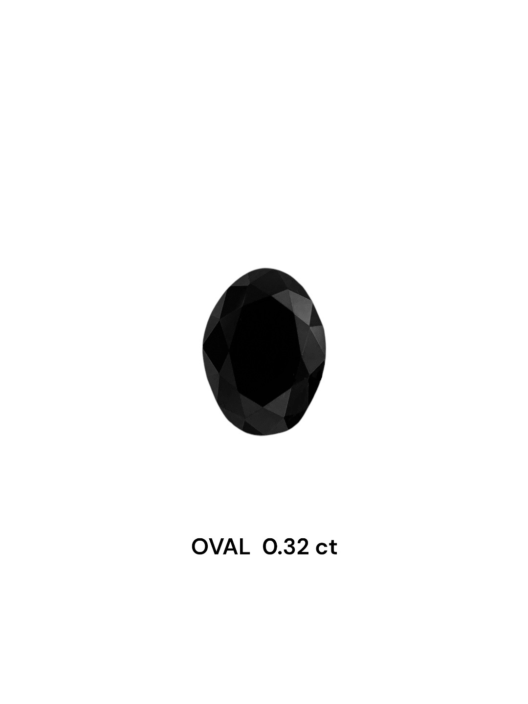 0.32 Carat Natural Fancy Black Oval Diamond SE-7776T