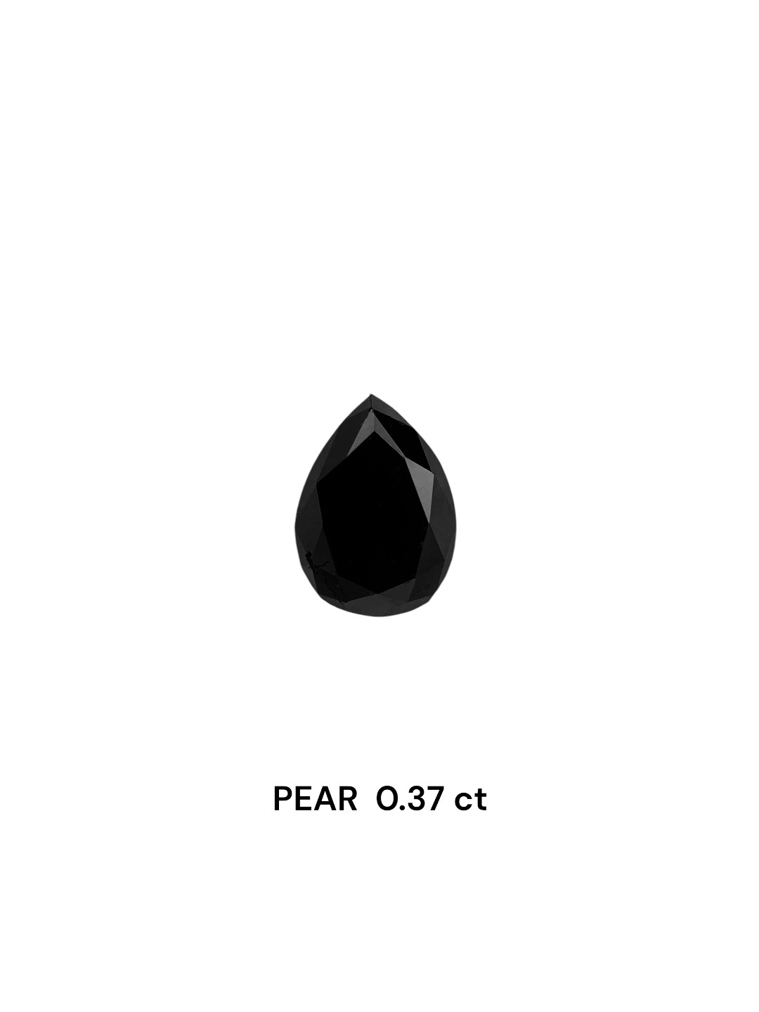 0.37 Carat Natural Fancy Black Pear Diamond SE-7778T