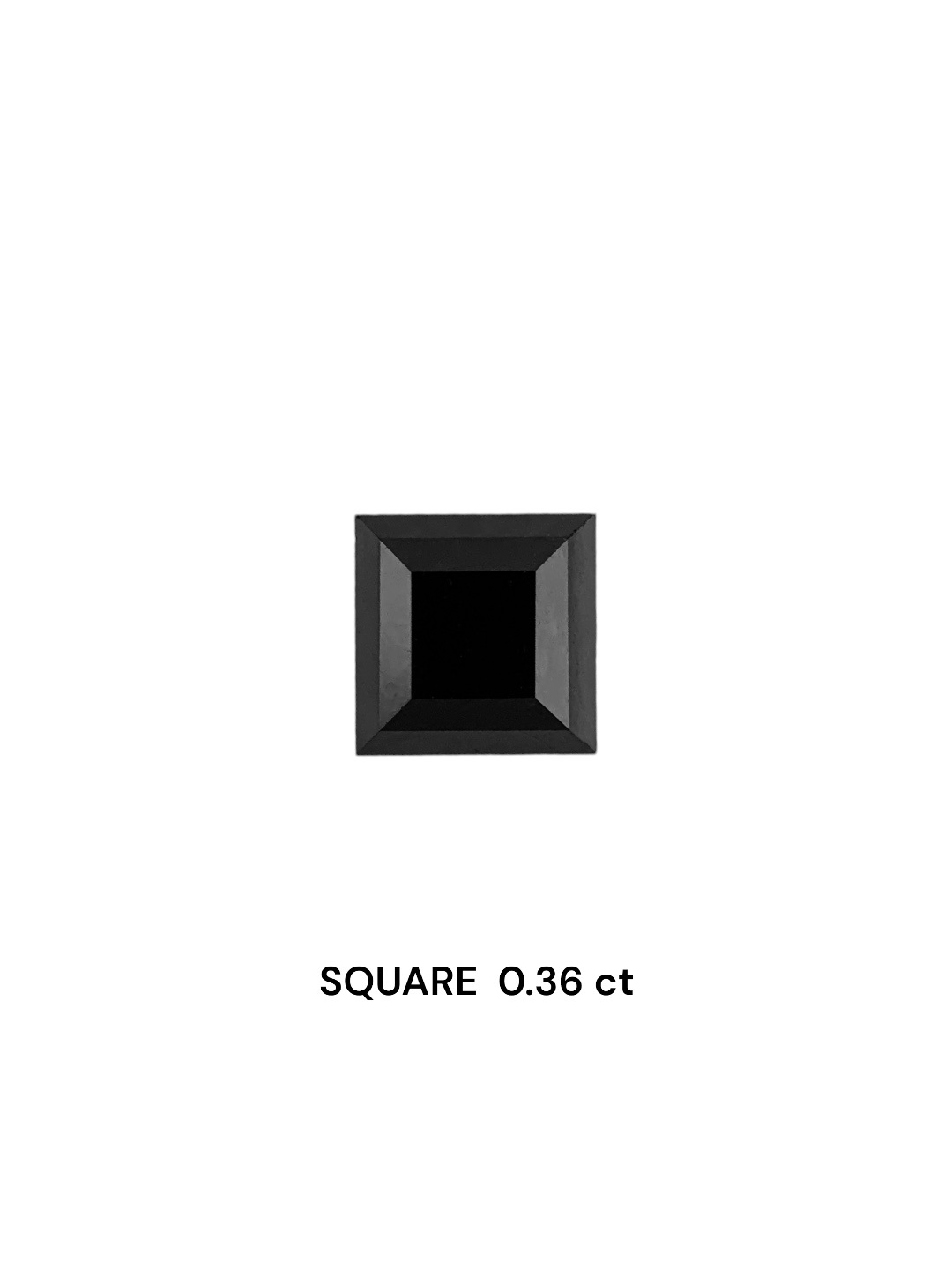 0.36 Carat Natural Fancy Black Square Diamond SE-7779T