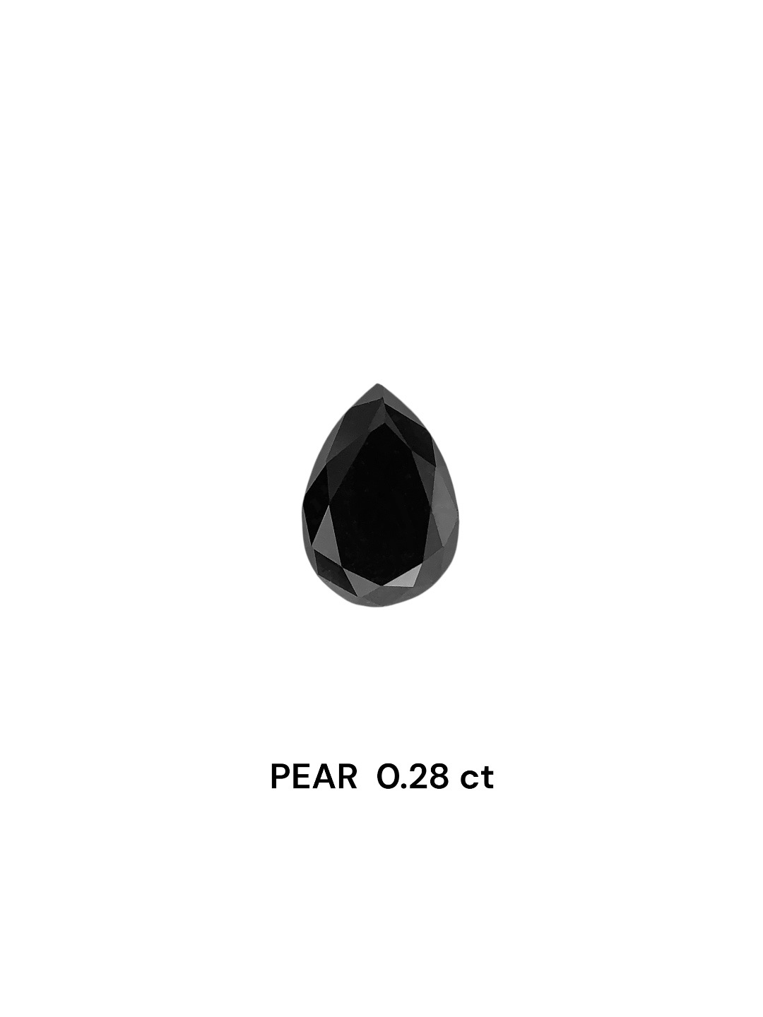 0.28 Carat Natural Fancy Black Pear Diamond SE-7781T