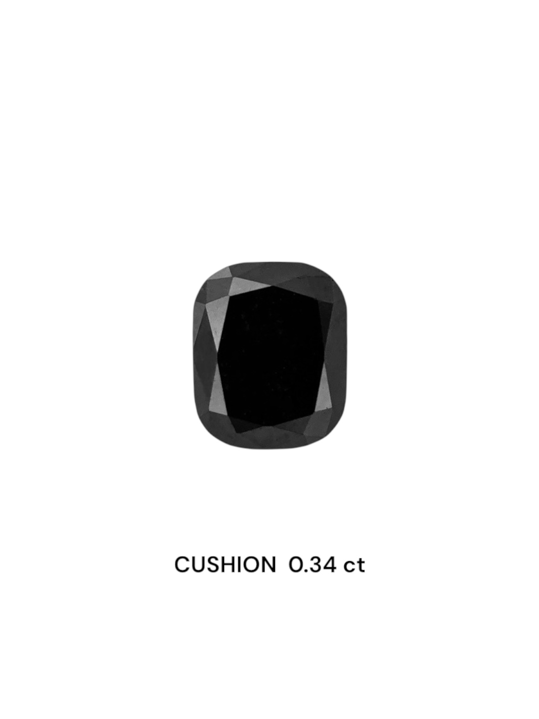 0.34 Carat Natural Fancy Black Cushion Diamond SE-7783T