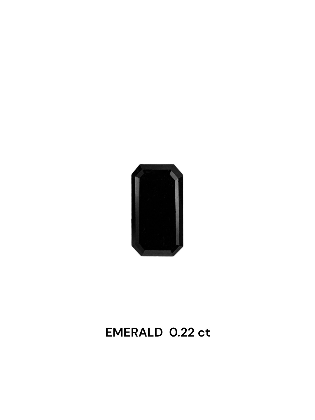 0.22 Carat Natural Fancy Black Emerald Diamond SE-7784T