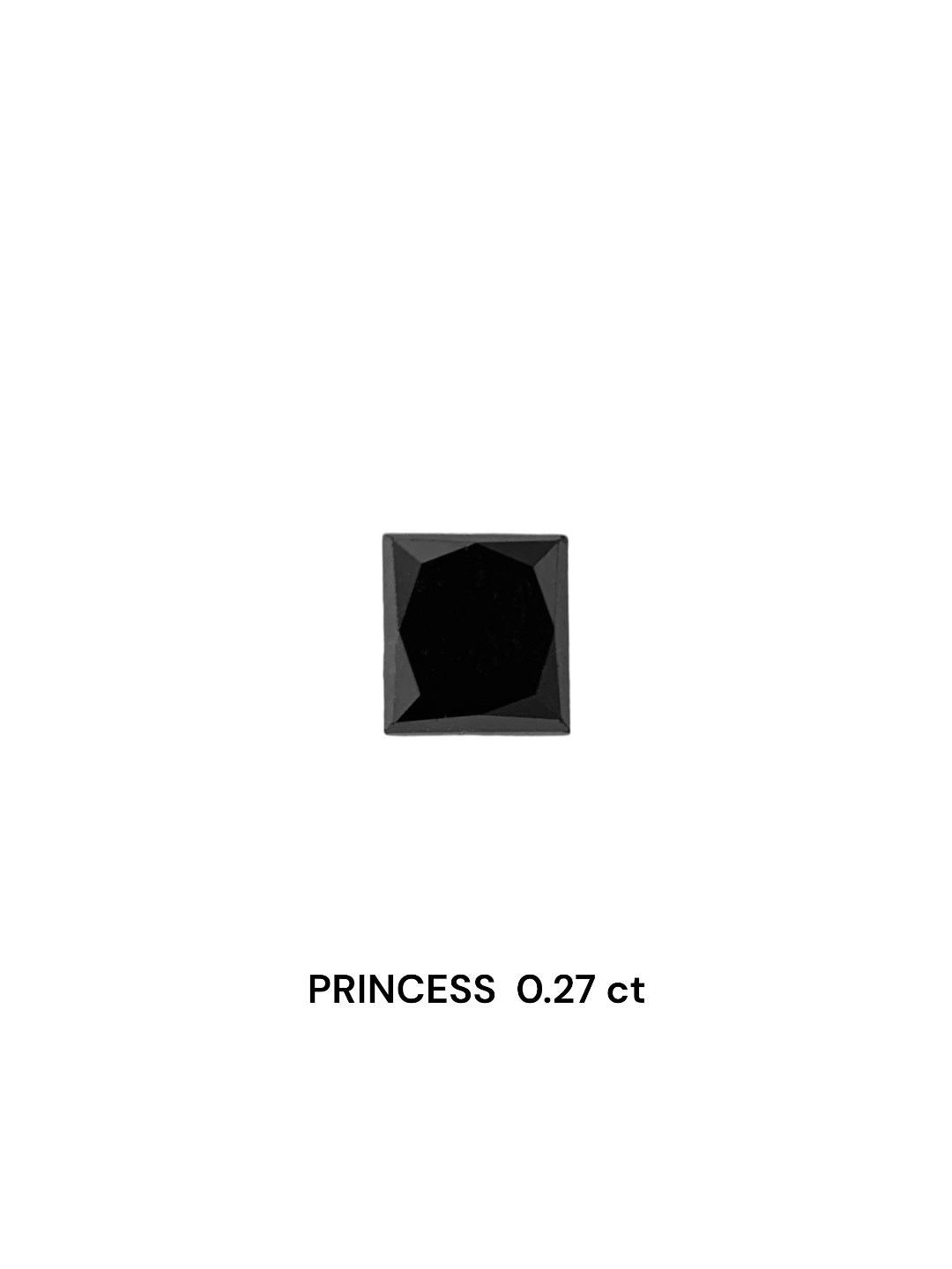 0.27 Carat Natural Fancy Black Princess Diamond SE-7788T
