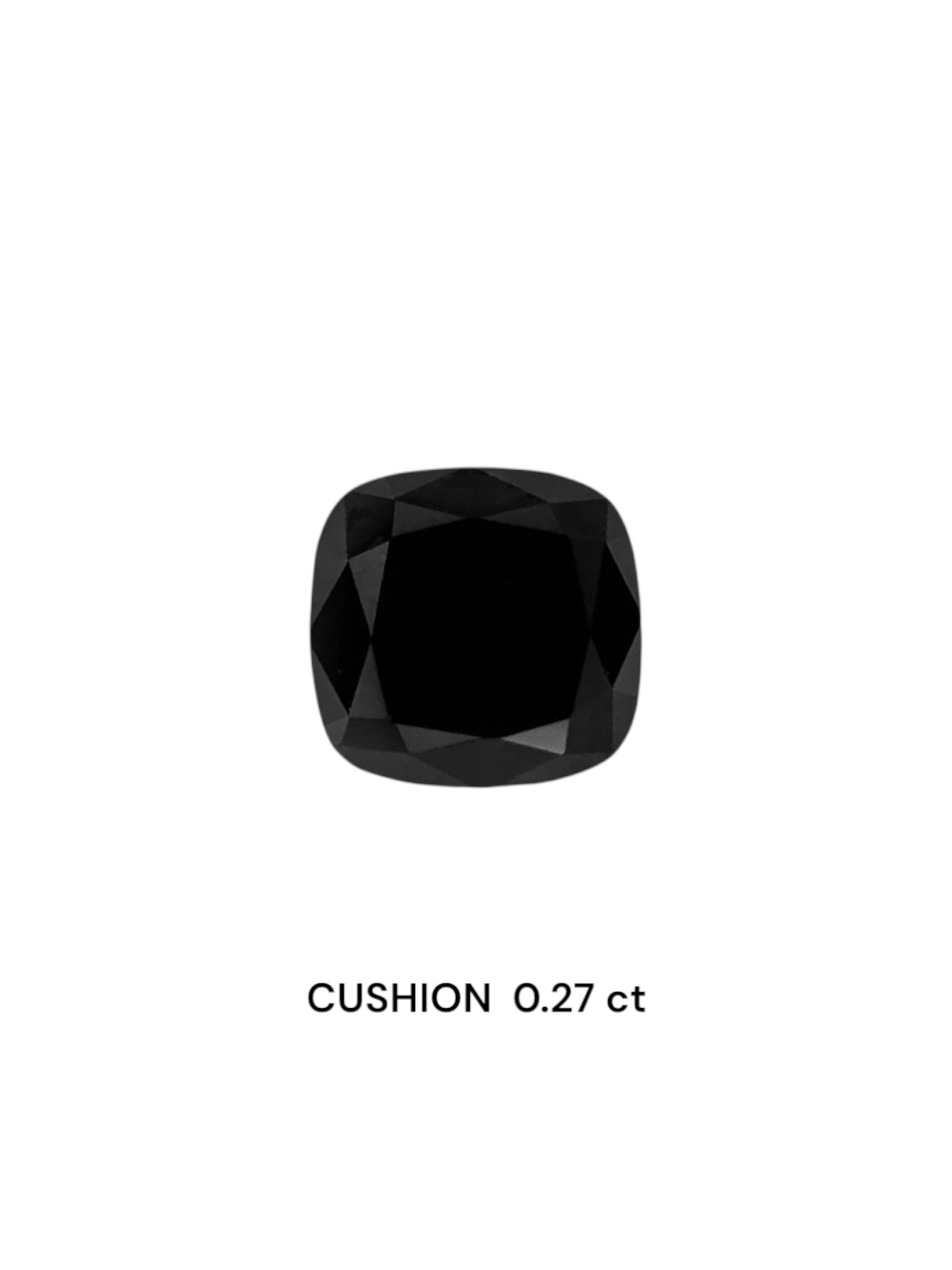 0.27 Carat Natural Fancy Black Cushion Diamond SE-7791T