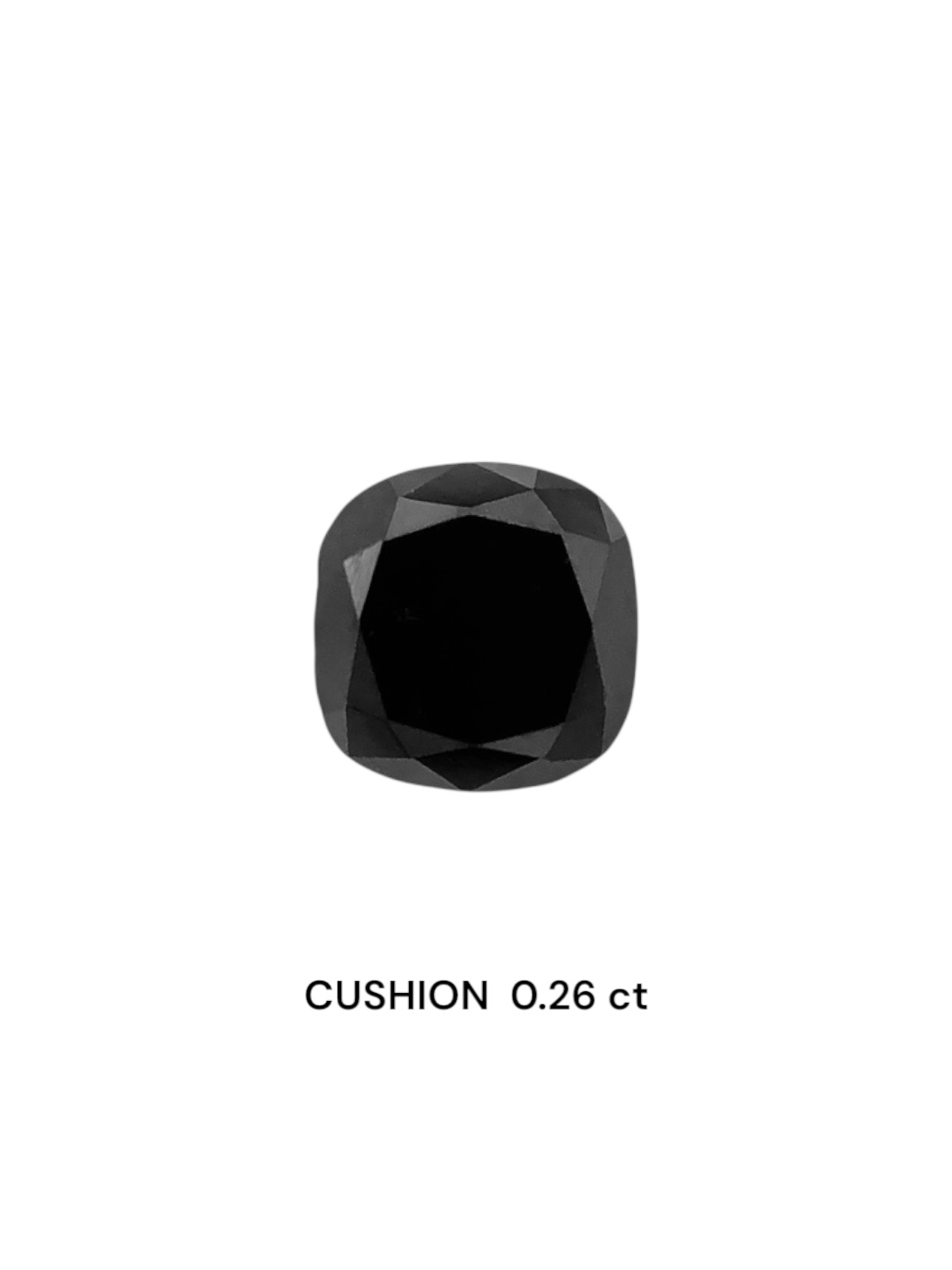 0.26 Carat Natural Fancy Black Cushion Diamond SE-7792T
