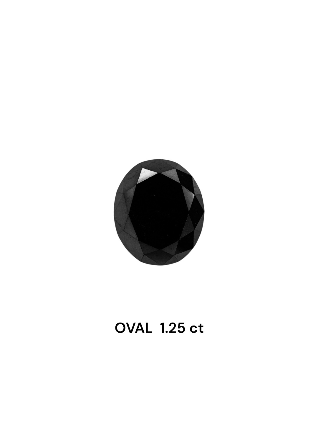 IGI 1.25 Carat Natural Fancy Black Oval Diamond SE-7803TTI