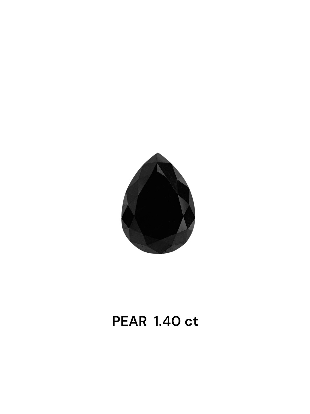 IGI 1.40 Carat Natural Fancy Black Pear Diamond SE-7811TTI