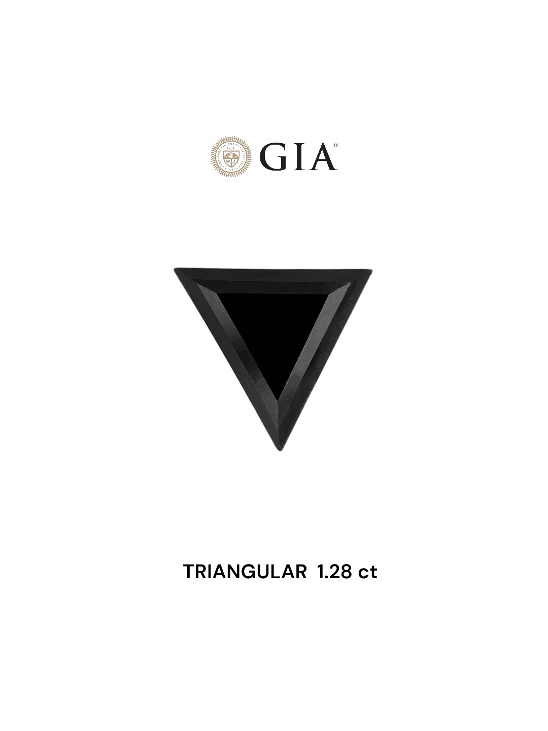 GIA 1.28 Carat Natural Fancy Black Triangular Diamond SE-7851GN
