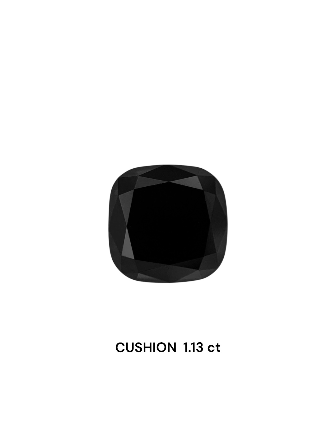 IGI 1.13 Carat Natural Fancy Black Cushion Diamond SE-7956TTI