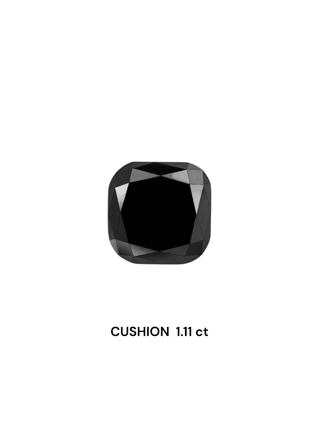 IGI 1.11 Carat Natural Fancy Black Cushion Diamond SE-7964TTI