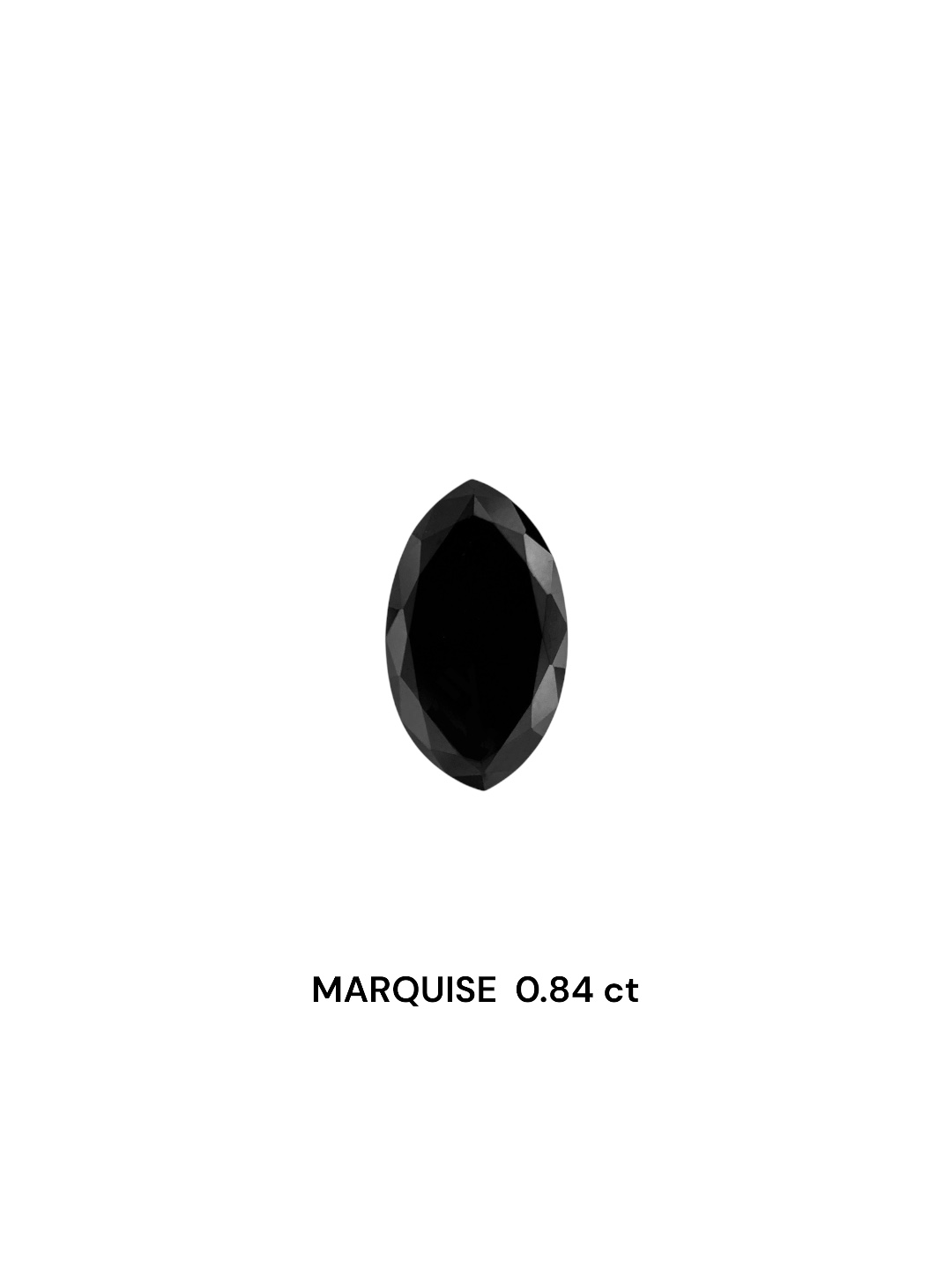 0.84 Carat Natural Fancy Black Marquise Diamond SE-7975T