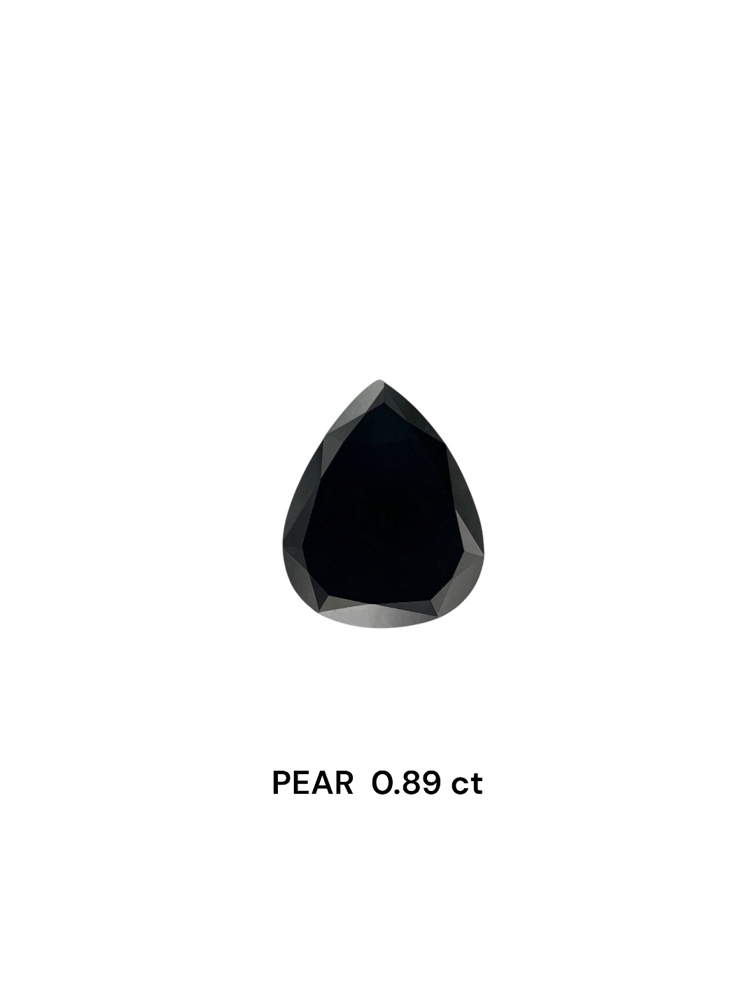 0.89 Carat Natural Fancy Black Pear Diamond SE-7977T