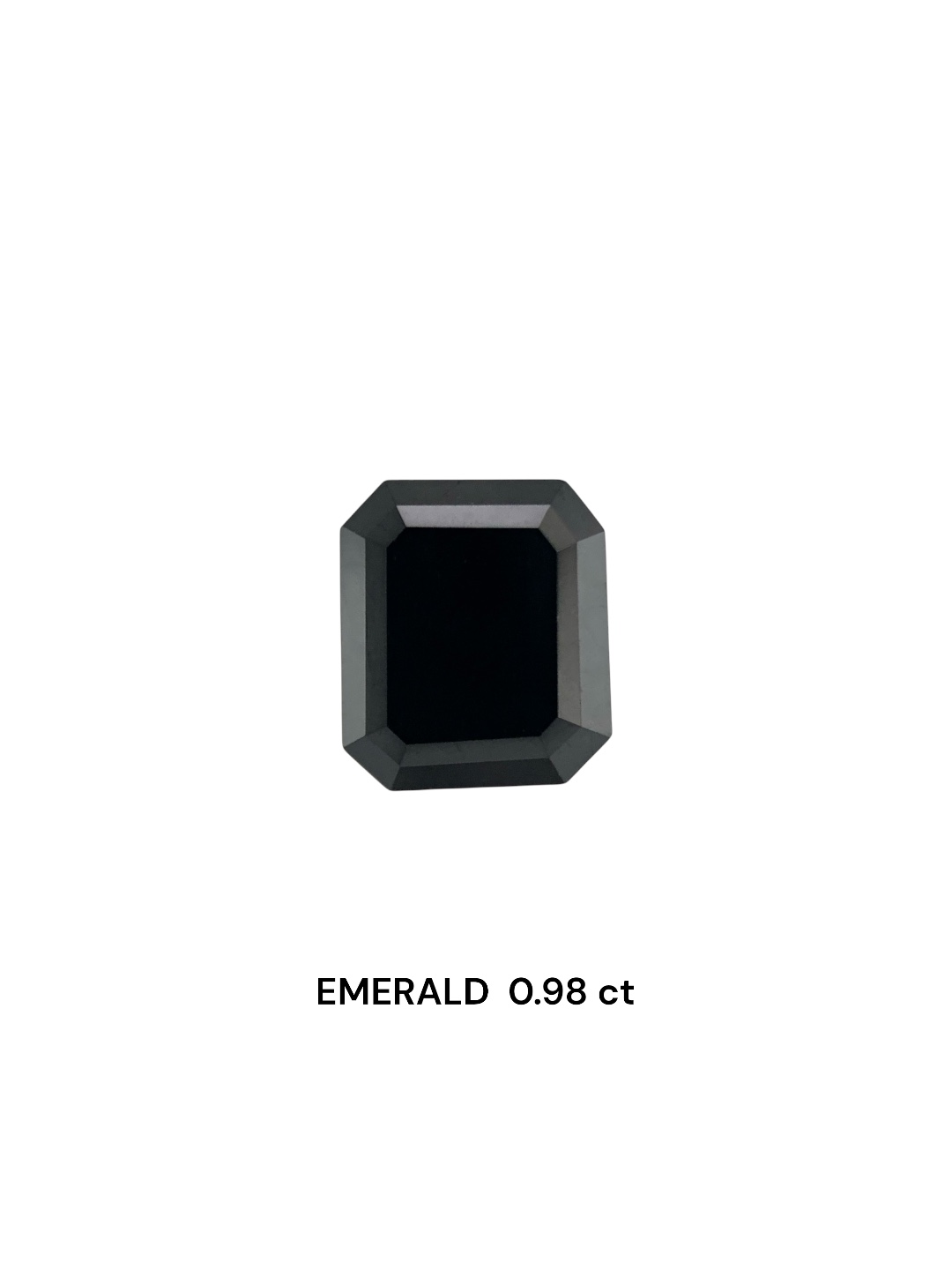0.98 Carat Natural Fancy Black Emerald Diamond SE-7980T