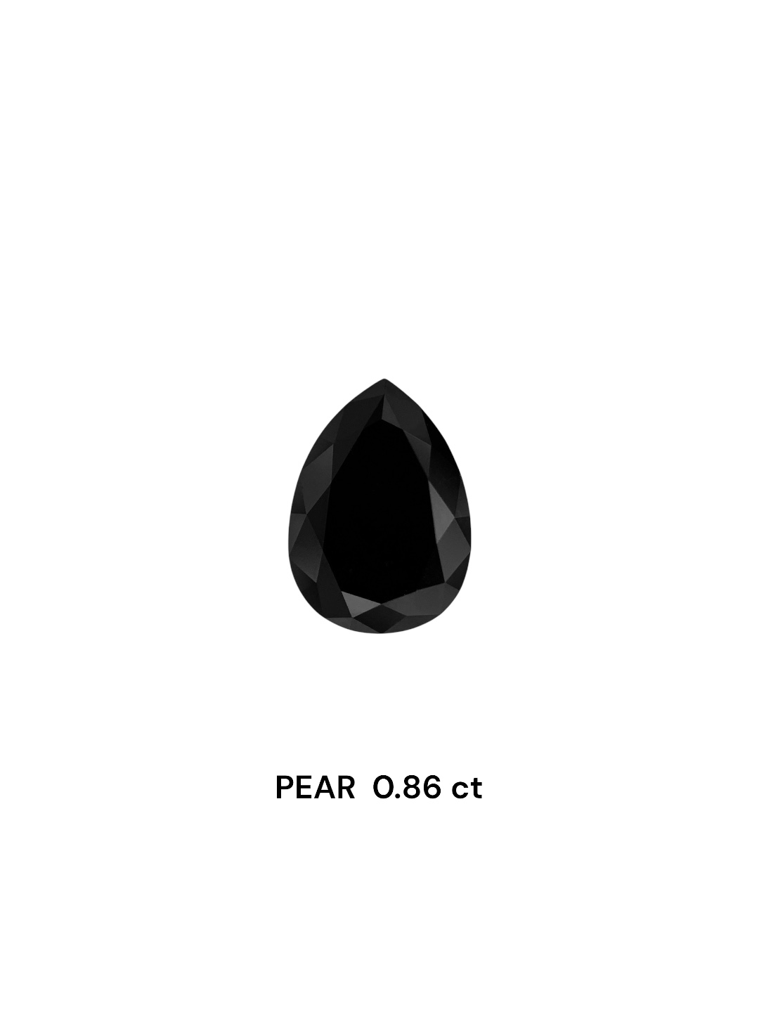 0.86 Carat Natural Fancy Black Pear Diamond SE-7988T