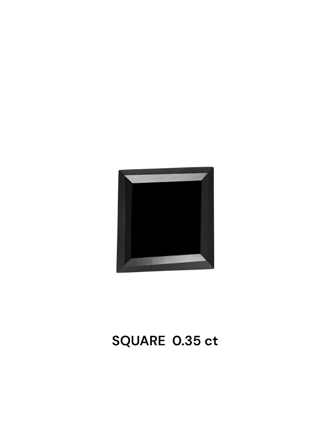 0.35 Carat Natural Fancy Black Square Diamond SE-7997T