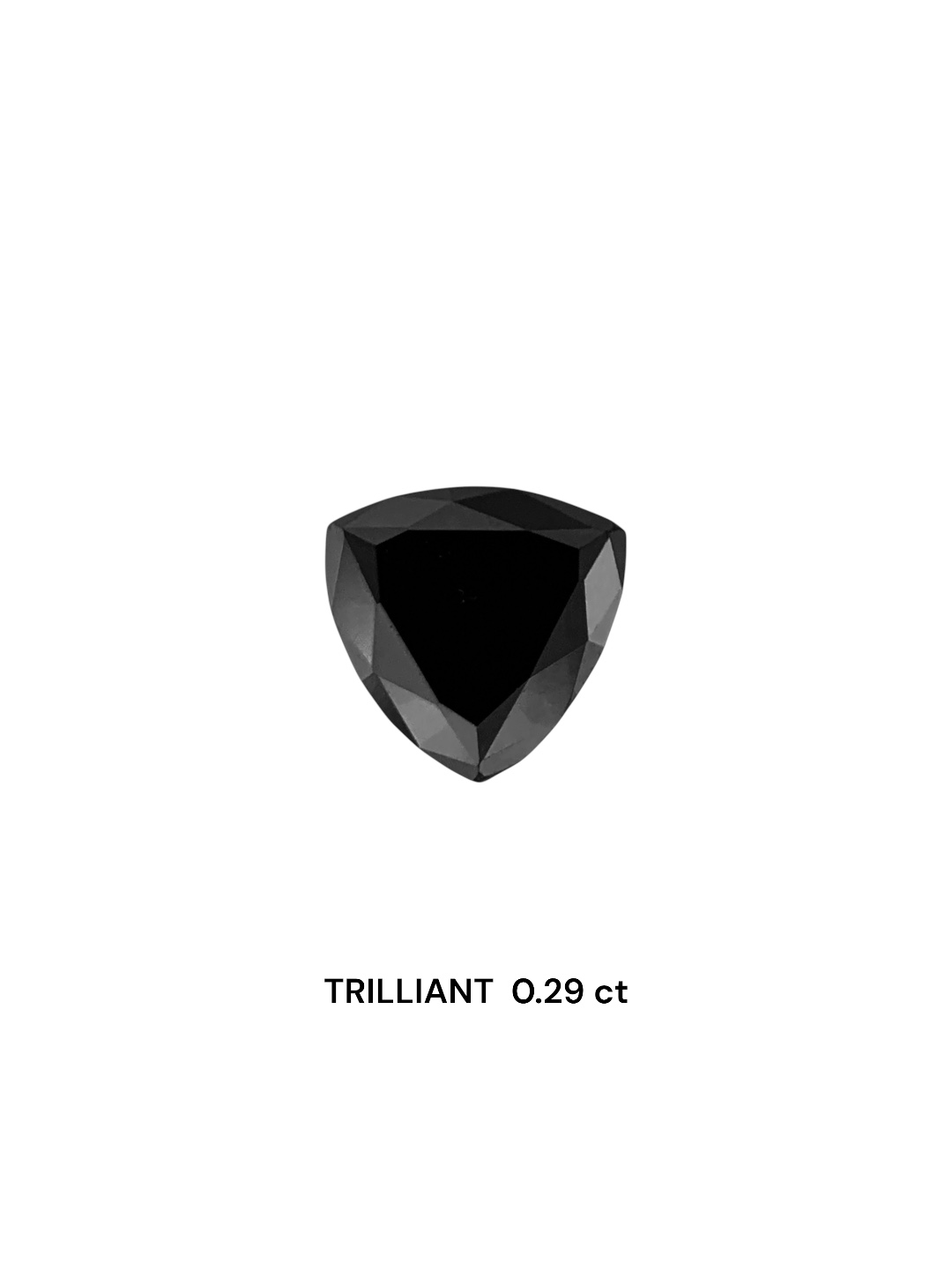 0.29 Carat Natural Fancy Black Trilliant Diamond SE-8007T