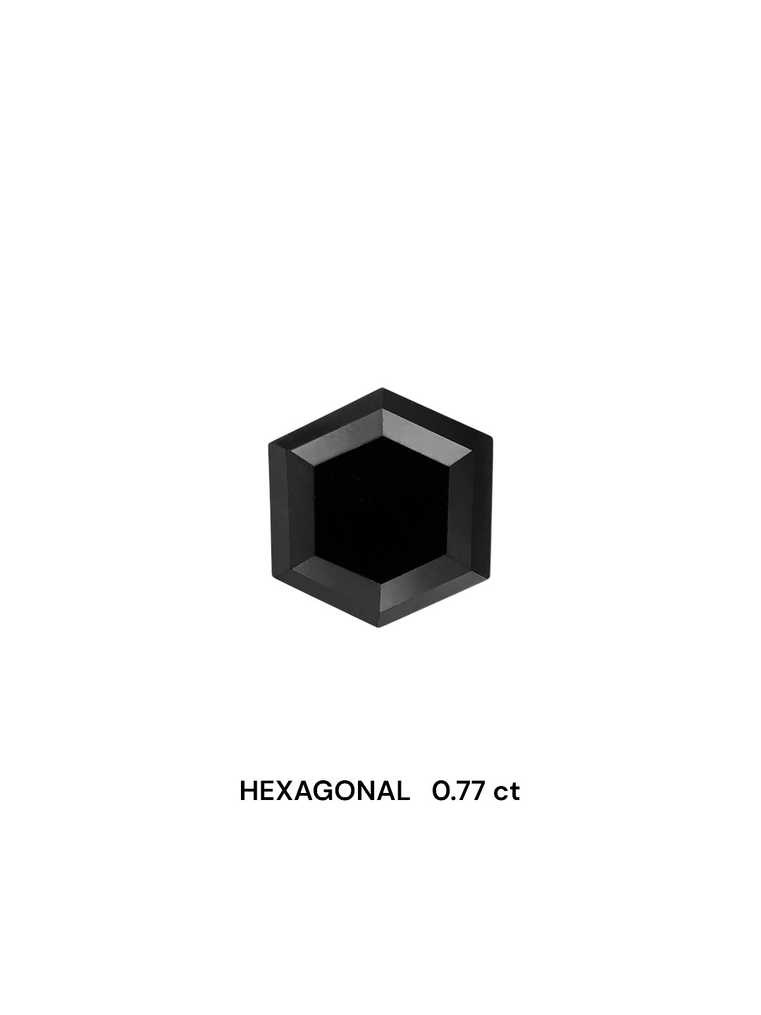 0.77 Carat Natural Fancy Black Hexagonal Diamond SE-8008T