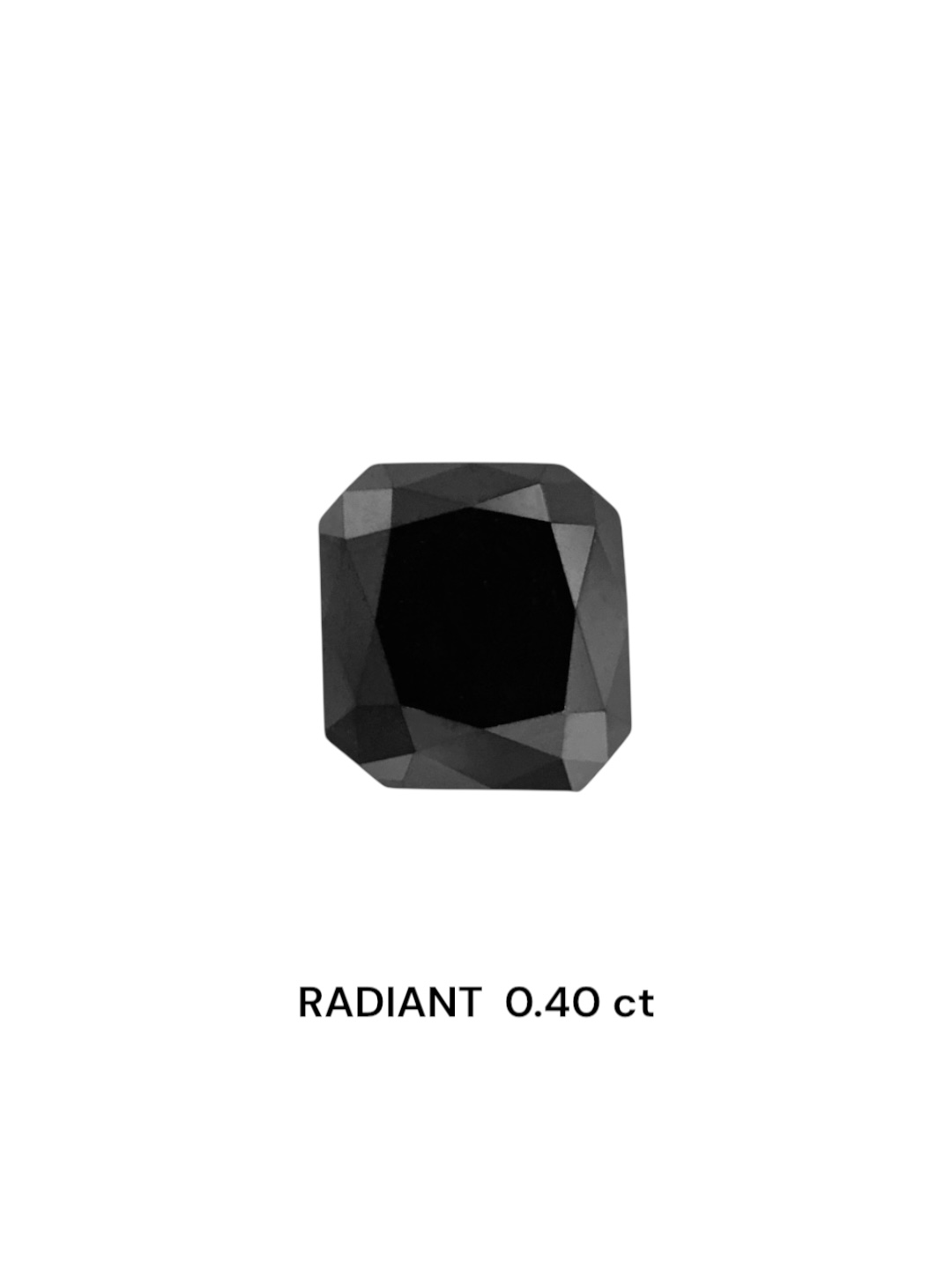 0.40 Carat Natural Fancy Black Radiant Diamond SE-8013T
