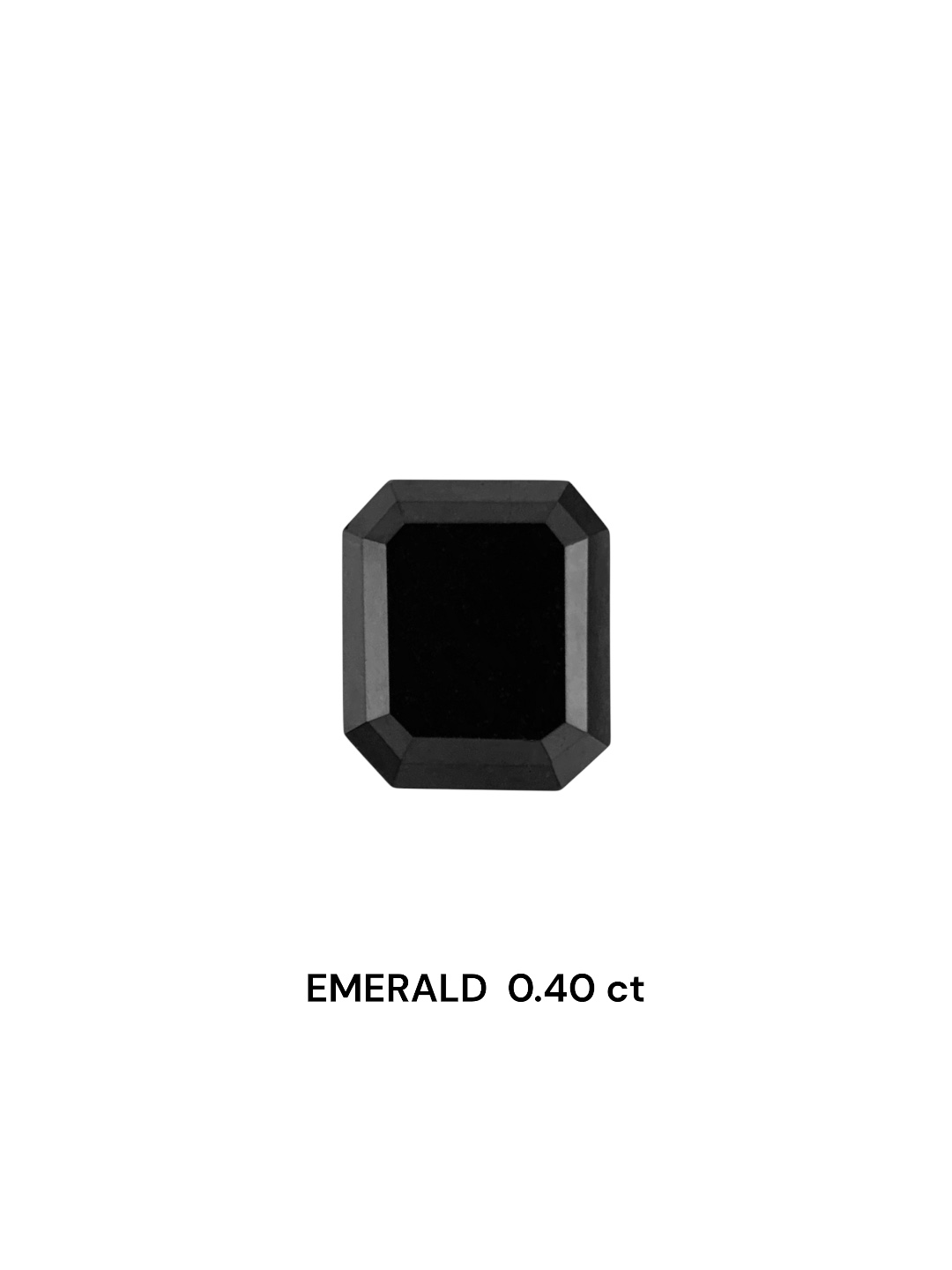 0.40 Carat Natural Fancy Black Emerald Diamond SE-8016T