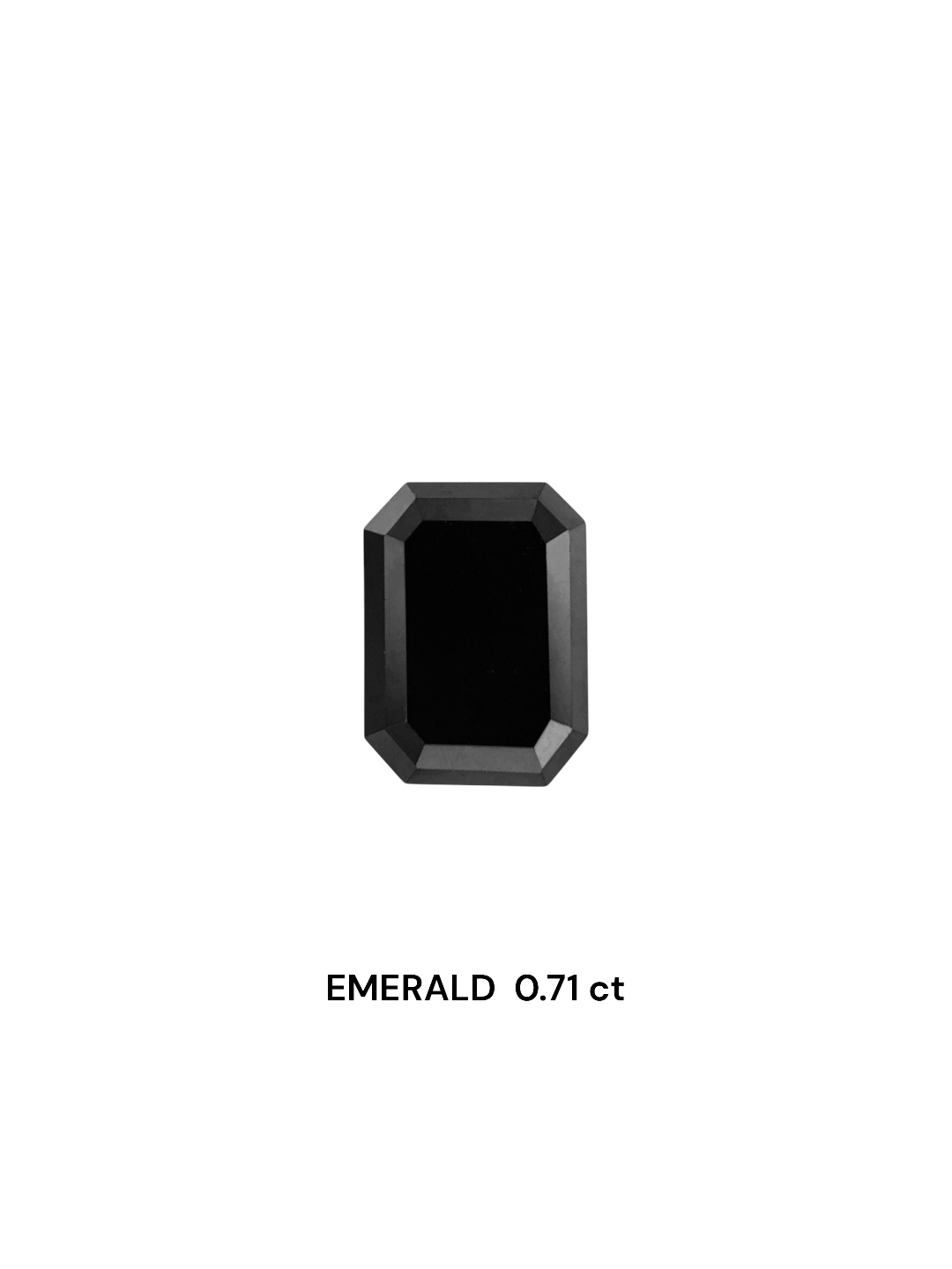 0.71 Carat Natural Fancy Black Emerald Diamond SE-8020T