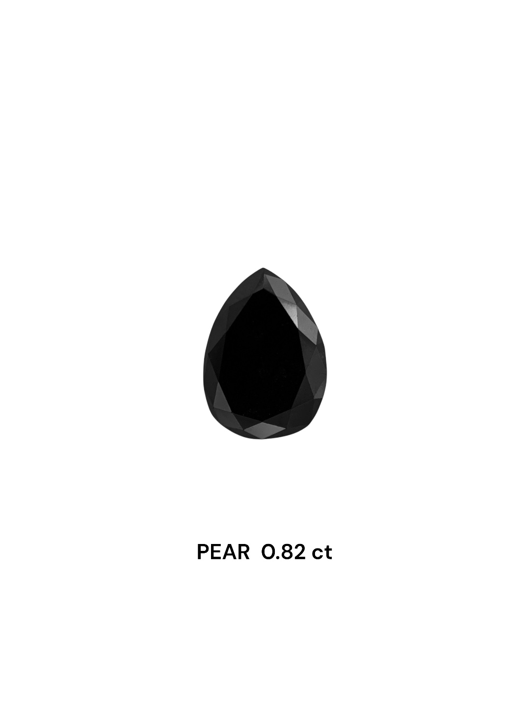 0.82 Carat Natural Fancy Black Pear Diamond SE-8021T