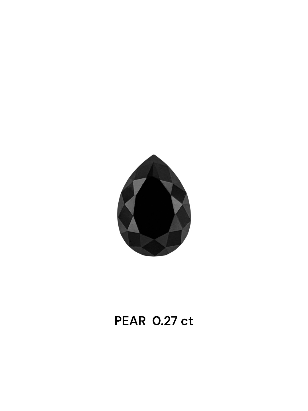 0.27 Carat Natural Fancy Black Pear Diamond SE-8022T