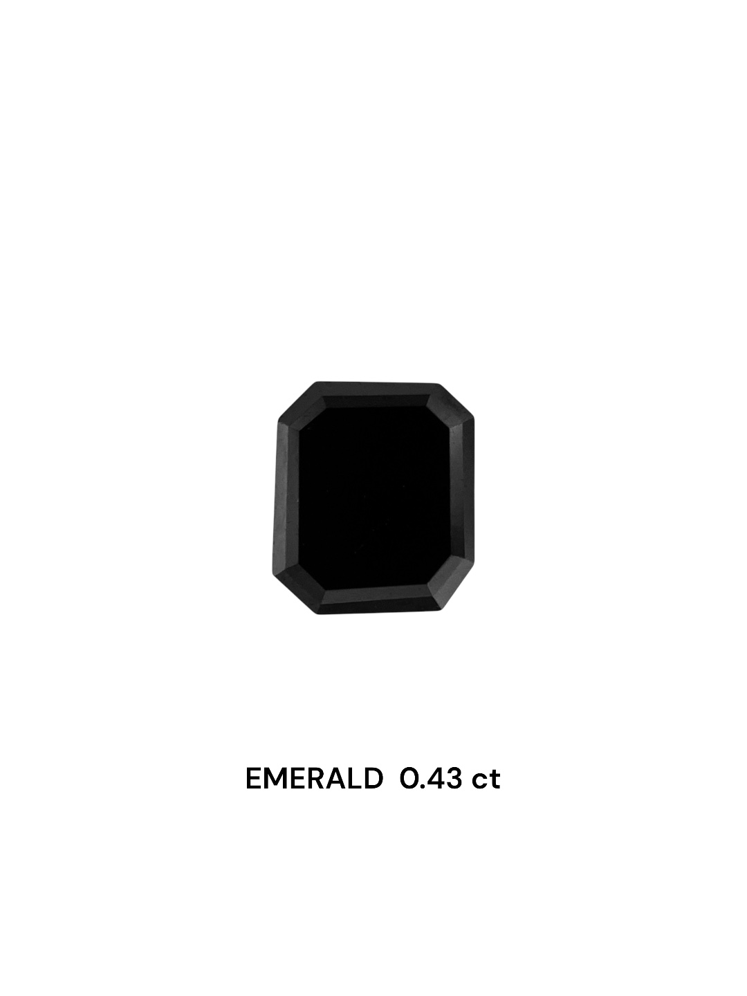 0.43 Carat Natural Fancy Black Emerald Diamond SE-8024T
