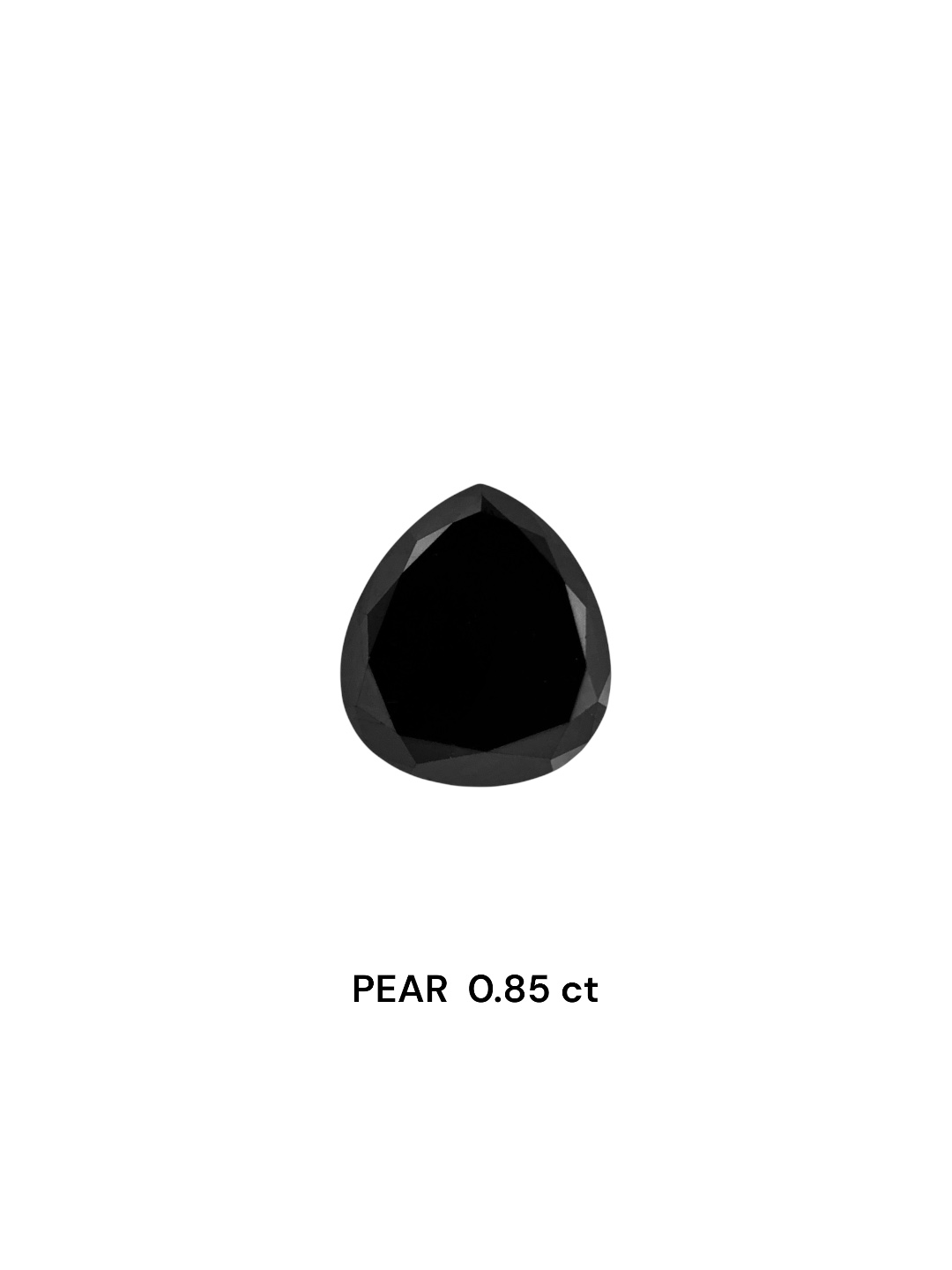 0.85 Carat Natural Fancy Black Pear Diamond SE-8026T