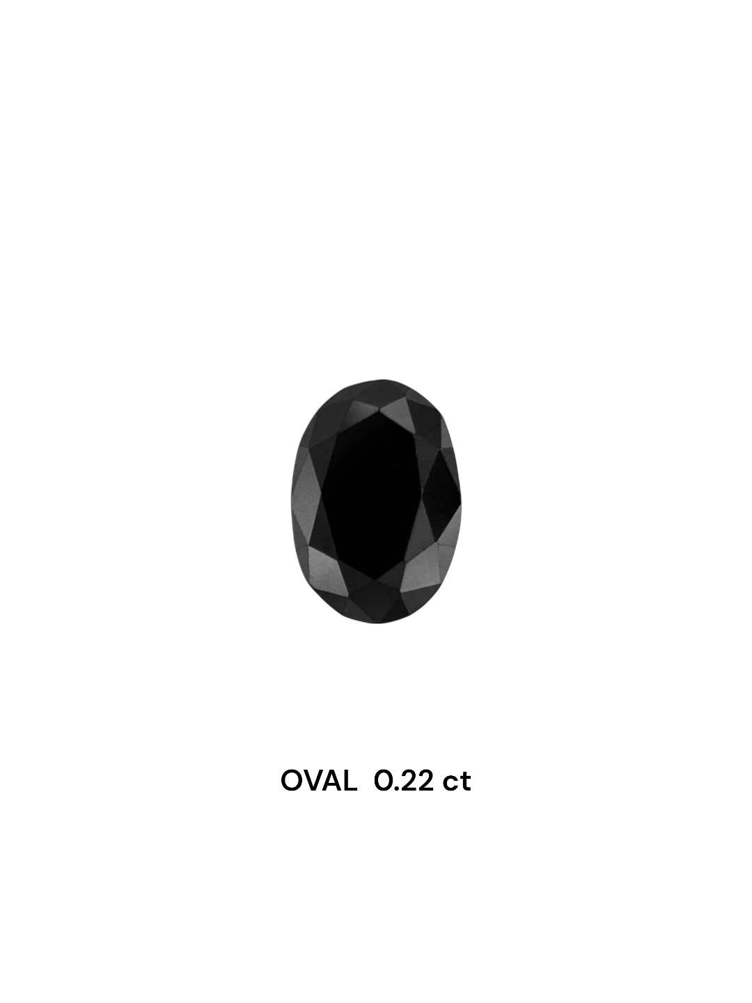 0.22 Carat Natural Fancy Black Oval Diamond SE-8030T
