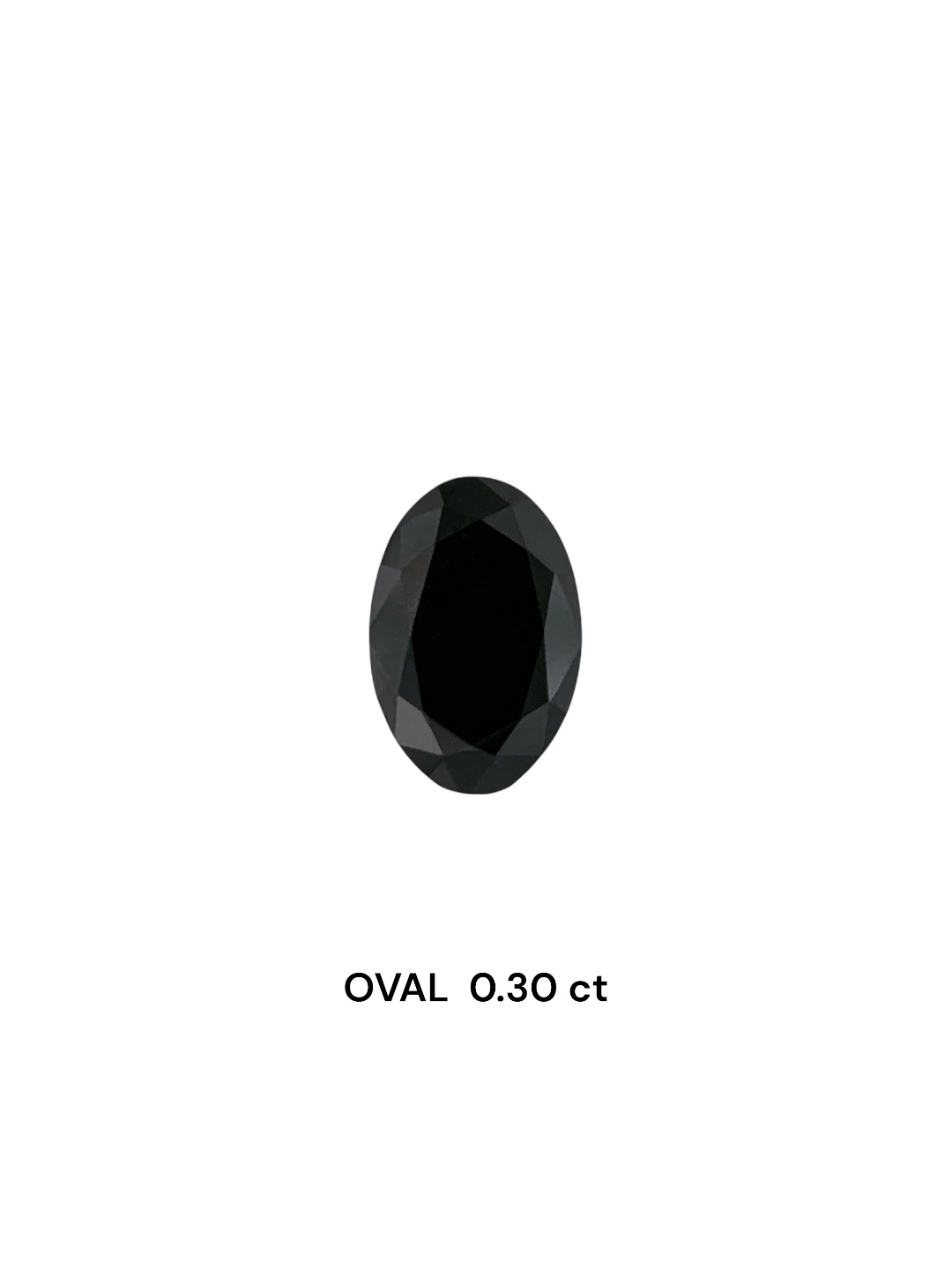 0.30 Carat Natural Fancy Black Oval Diamond SE-8033T