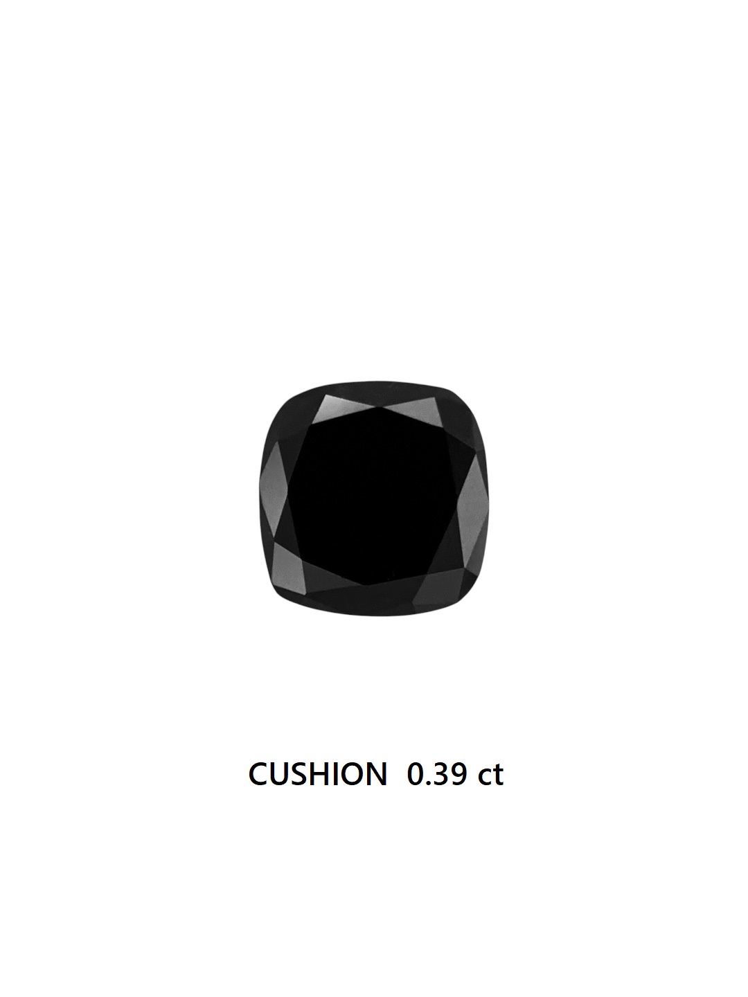 0.39 Carat Natural Fancy Black Cushion Diamond SE-8034T