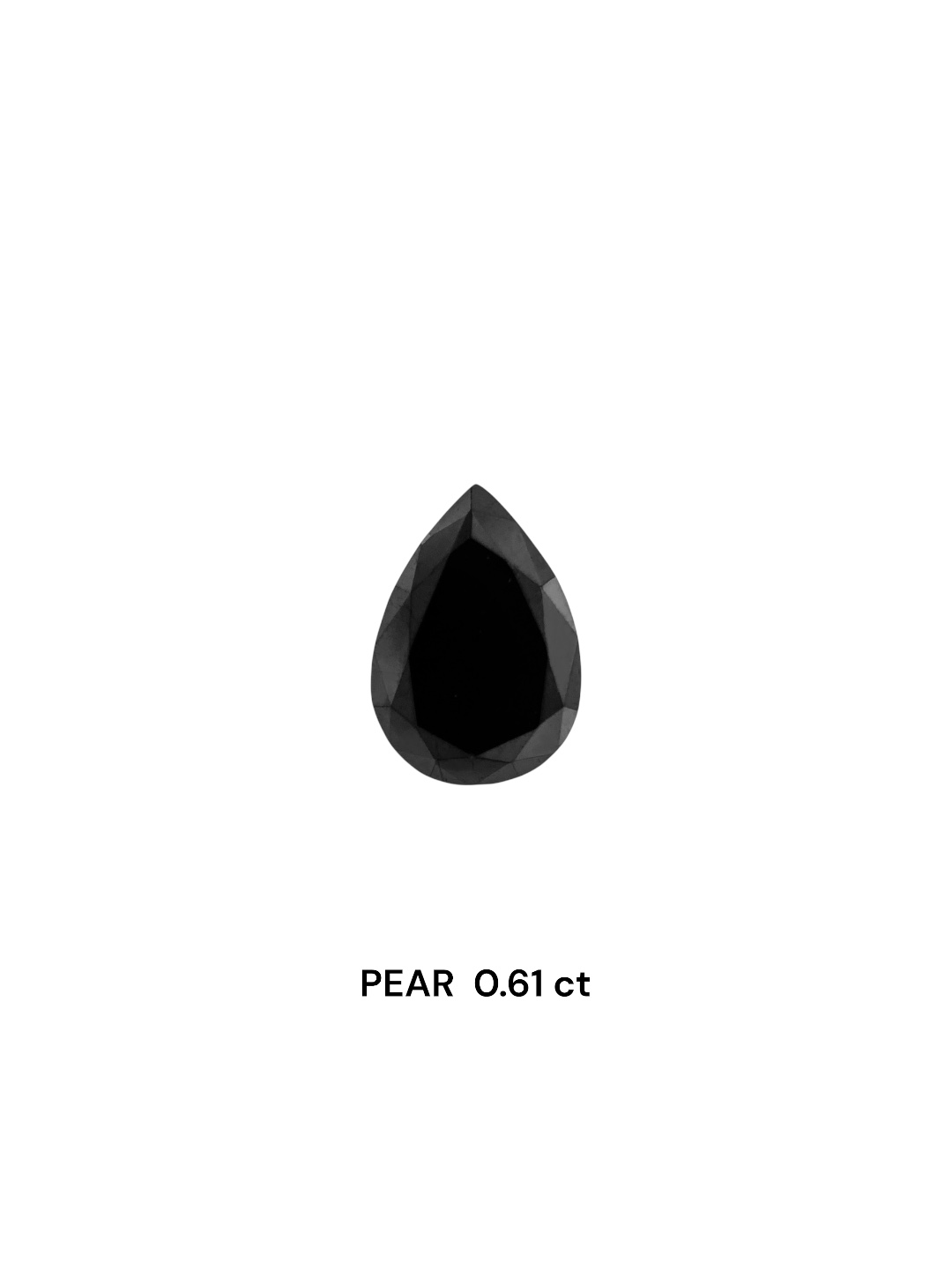 0.61 Carat Natural Fancy Black Pear Diamond SE-8043T