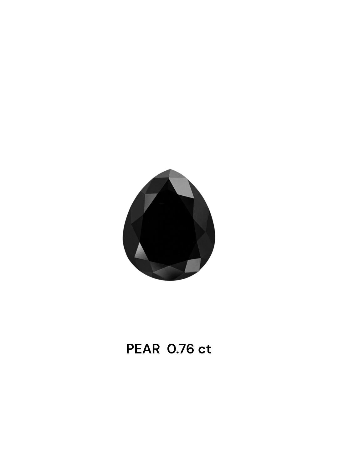0.76 Carat Natural Fancy Black Pear Diamond SE-8047T
